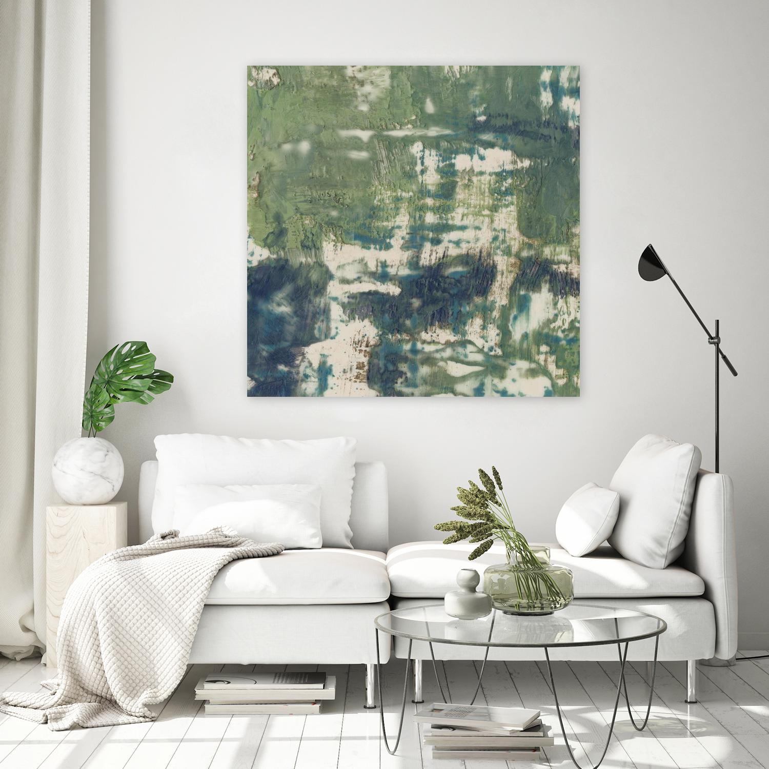 Obscured Horizon II by Jennifer Goldberger on GIANT ART - green abstract