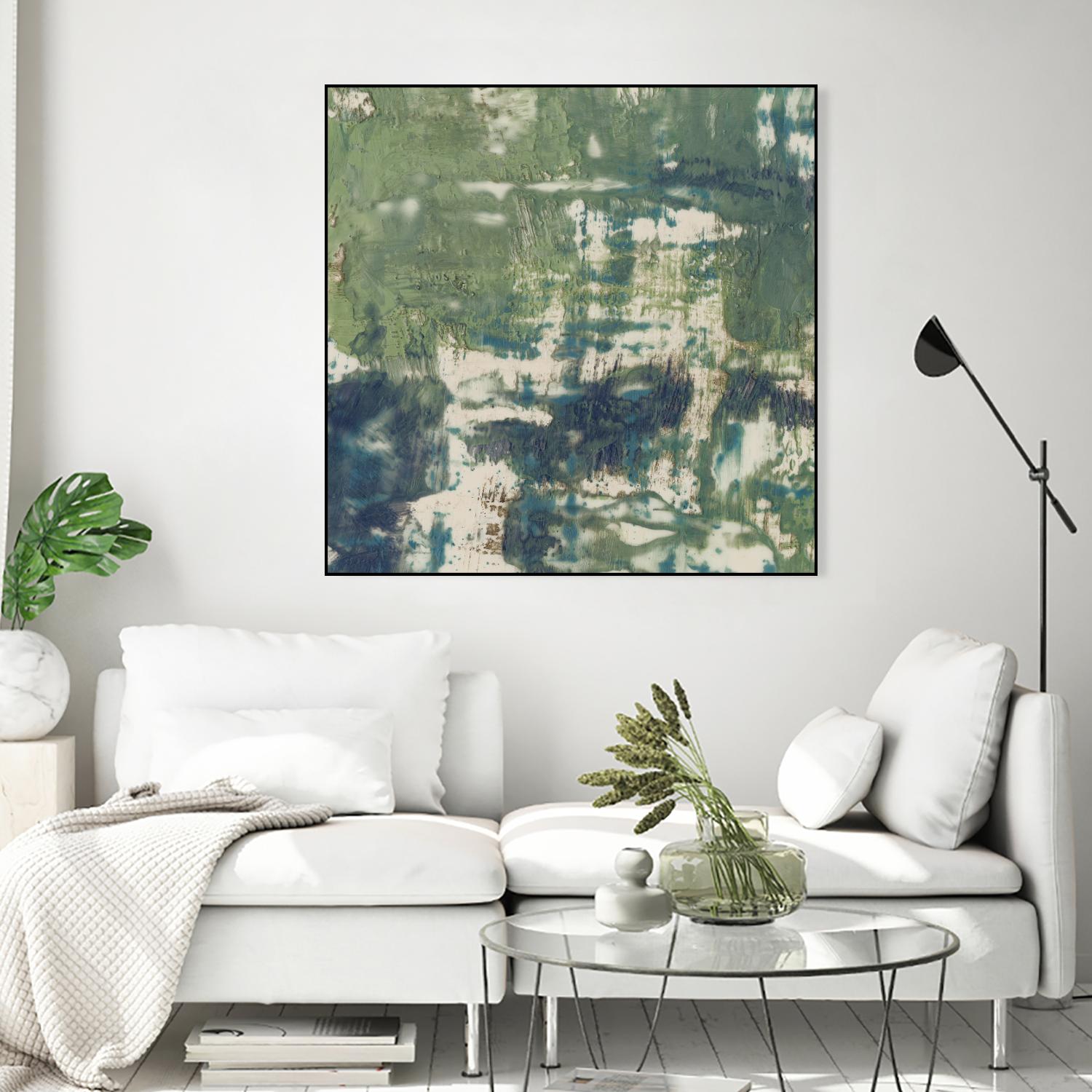 Obscured Horizon II by Jennifer Goldberger on GIANT ART - green abstract