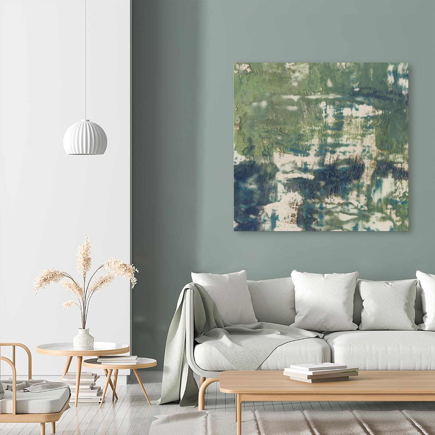 Obscured Horizon II by Jennifer Goldberger on GIANT ART - green abstract