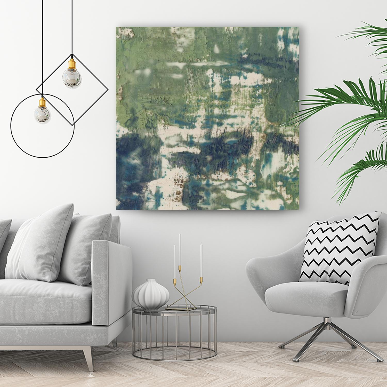 Obscured Horizon II by Jennifer Goldberger on GIANT ART - green abstract