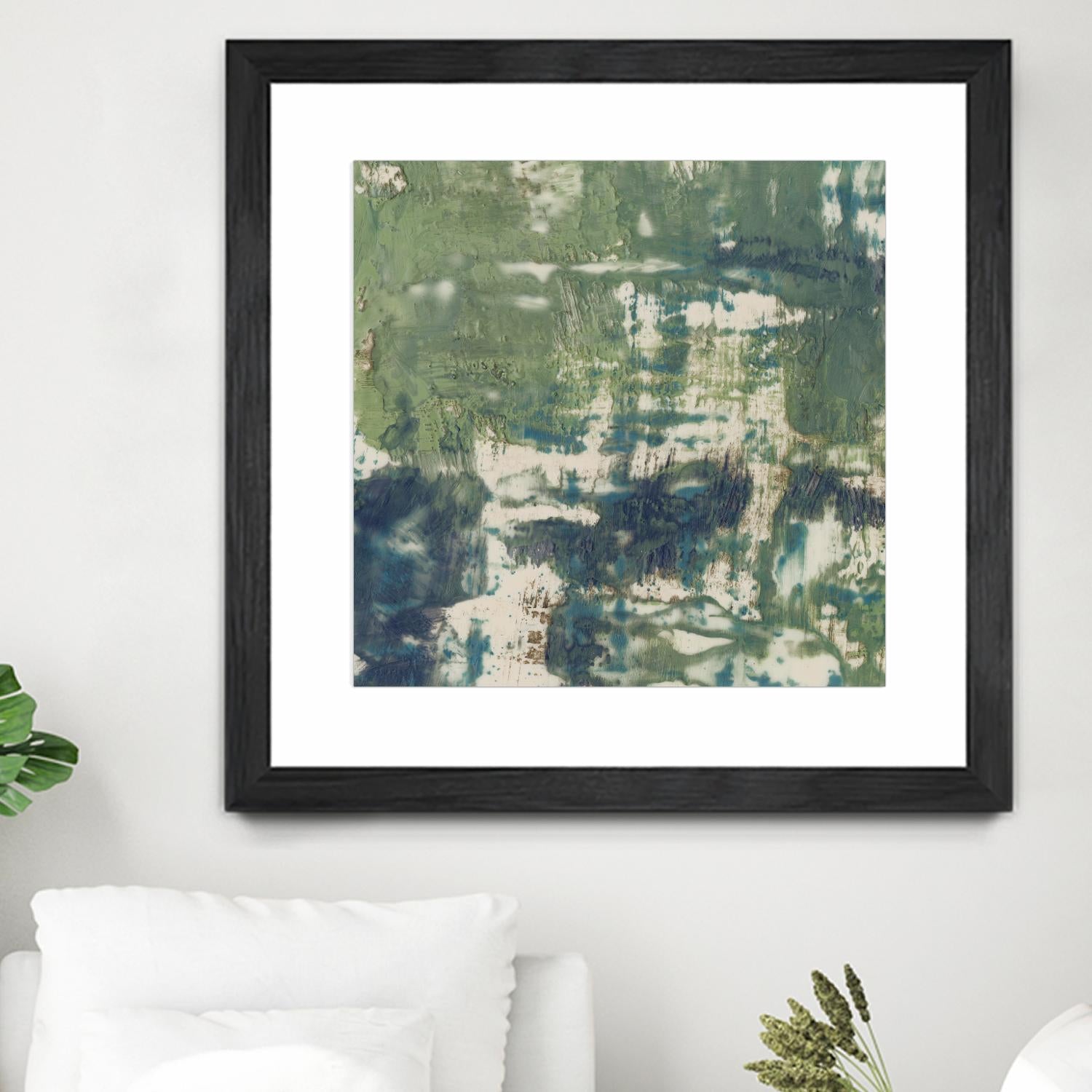 Obscured Horizon II by Jennifer Goldberger on GIANT ART - green abstract