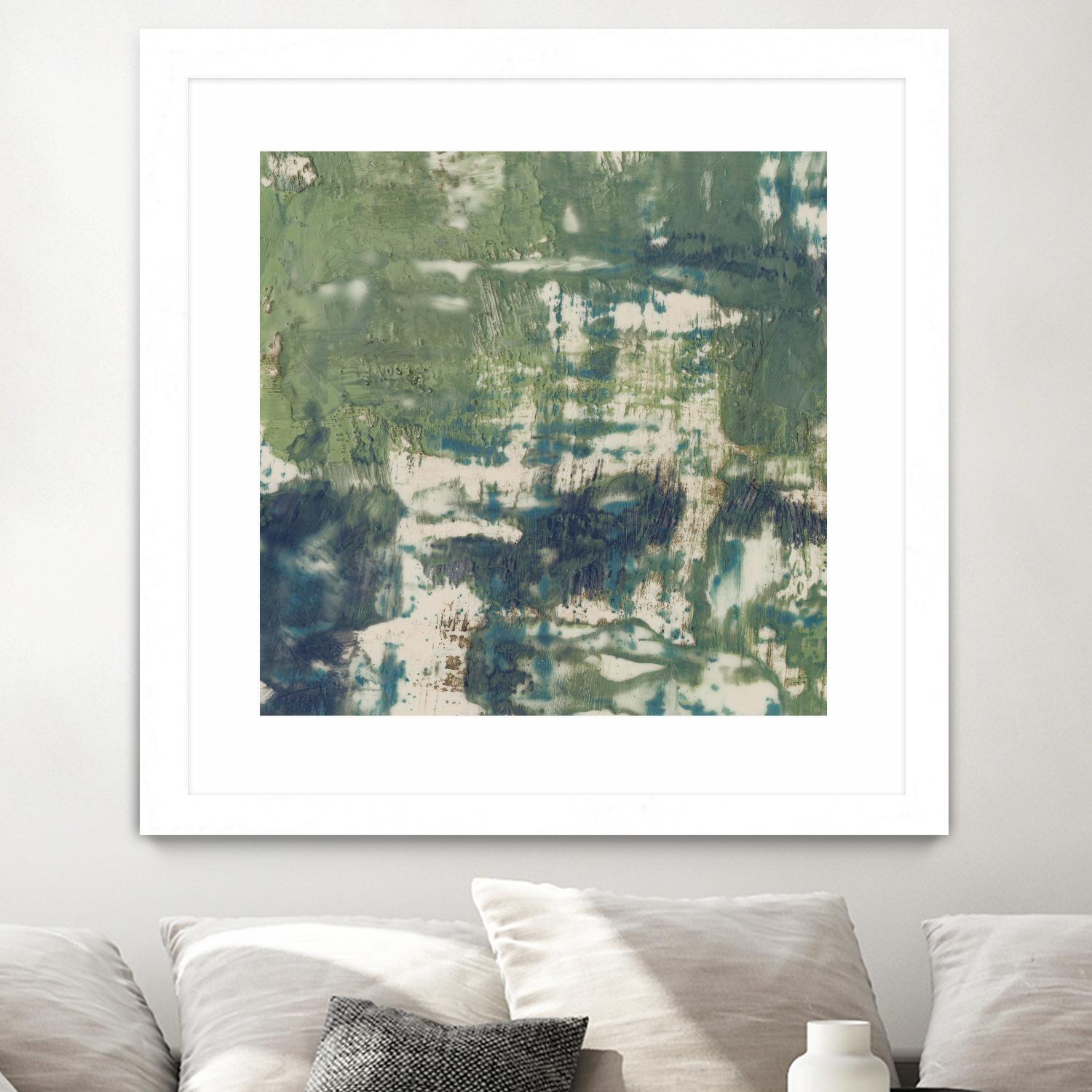 Obscured Horizon II by Jennifer Goldberger on GIANT ART - green abstract