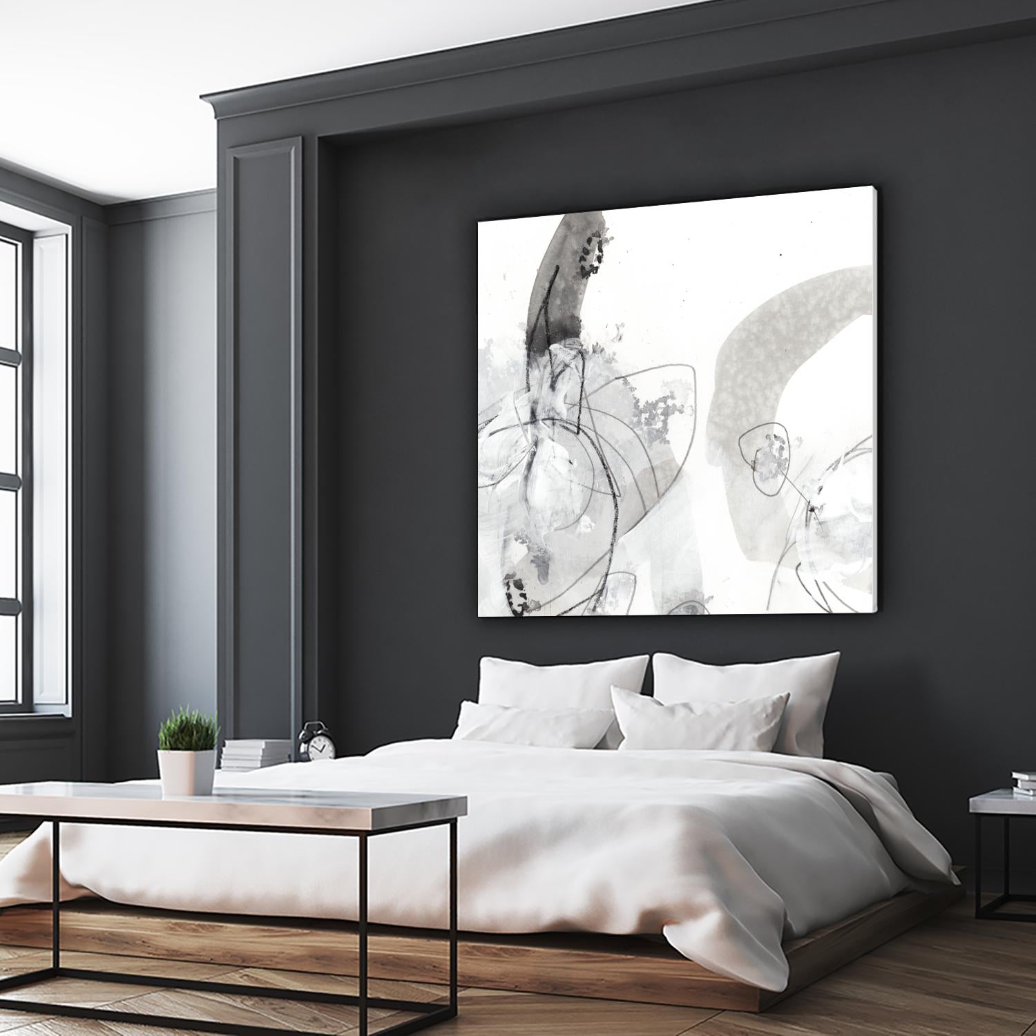 Monochrome Gestures III by June Erica Vess on GIANT ART - black abstract