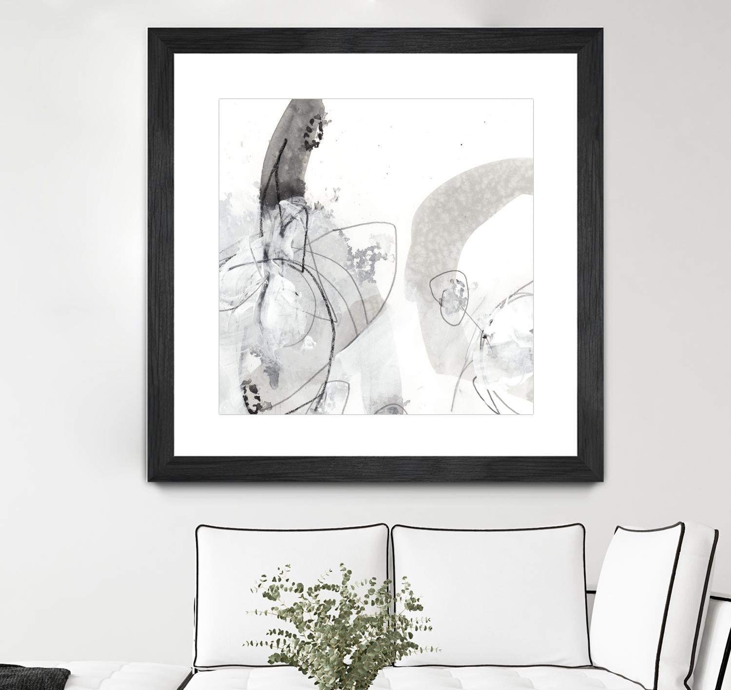 Monochrome Gestures III by June Erica Vess on GIANT ART - black abstract