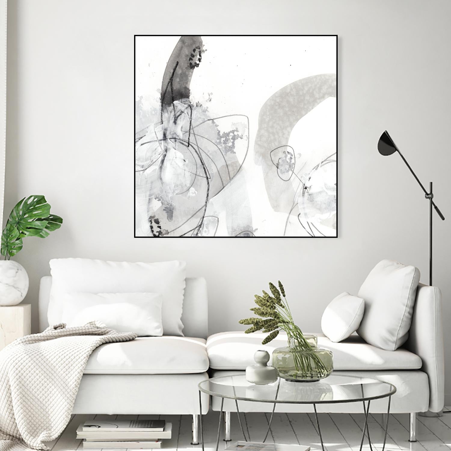 Monochrome Gestures III by June Erica Vess on GIANT ART - black abstract