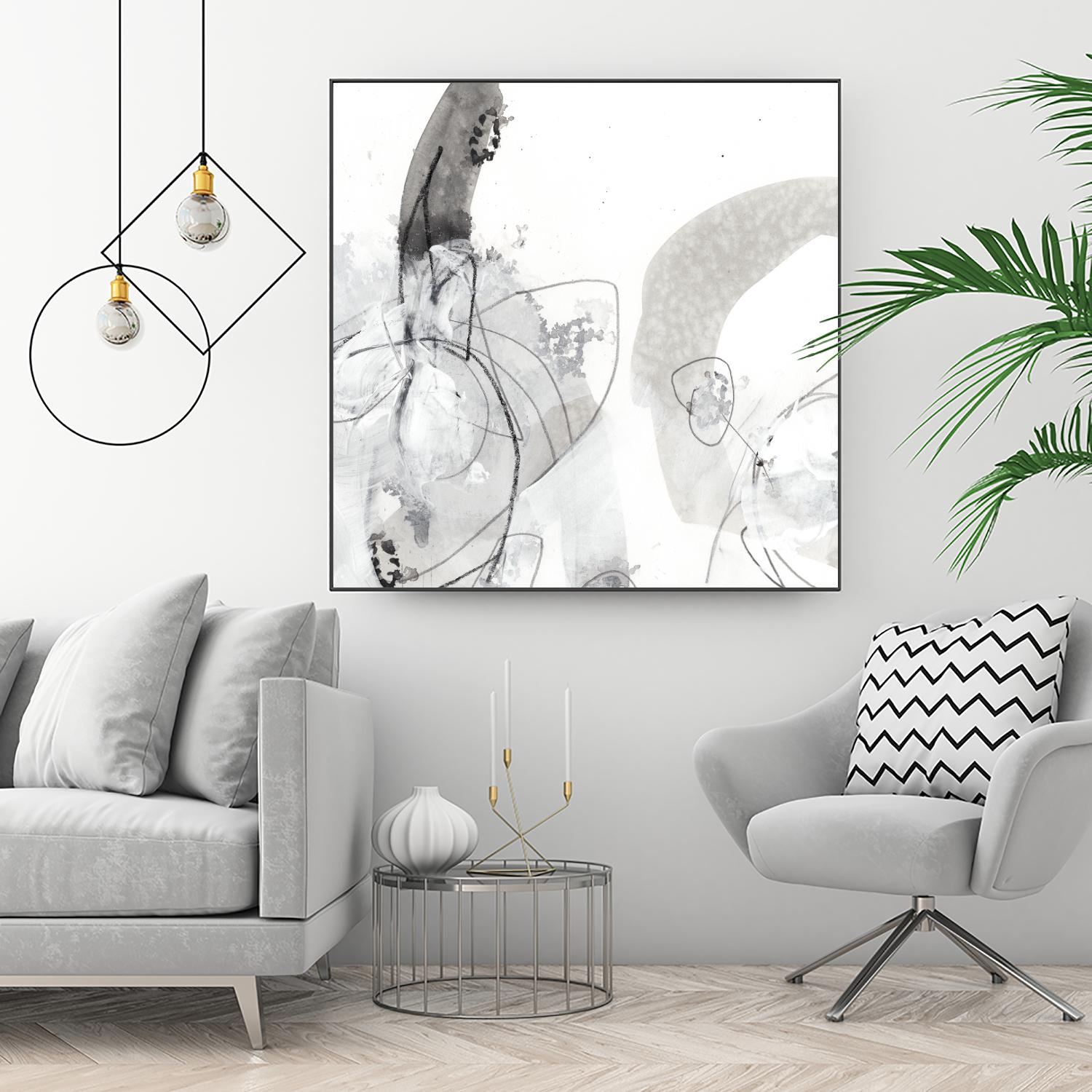 Monochrome Gestures III by June Erica Vess on GIANT ART - black abstract