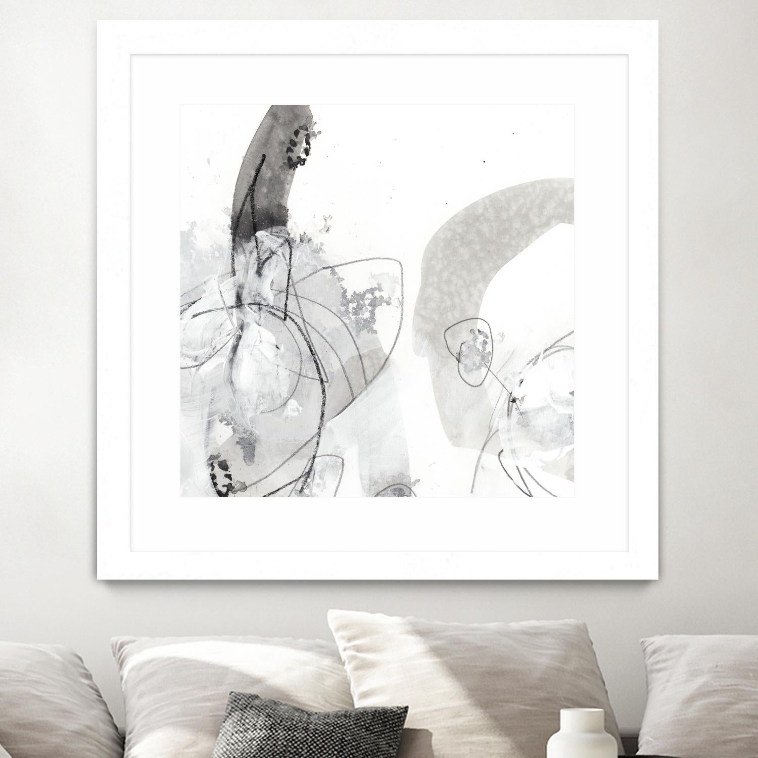 Monochrome Gestures III by June Erica Vess on GIANT ART - black abstract