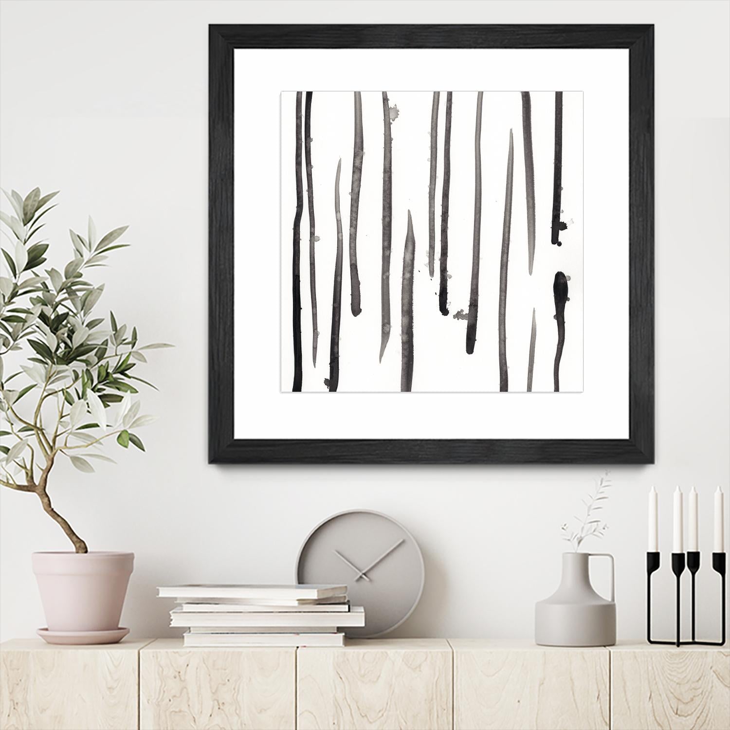 Monochrome Gestures IX by June Erica Vess on GIANT ART - black abstract