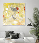Lemon Jostle I by Tim OToole on GIANT ART - yellow abstract