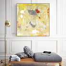 Lemon Jostle I by Tim OToole on GIANT ART - yellow abstract