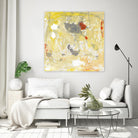 Lemon Jostle I by Tim OToole on GIANT ART - yellow abstract