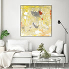 Lemon Jostle I by Tim OToole on GIANT ART - yellow abstract