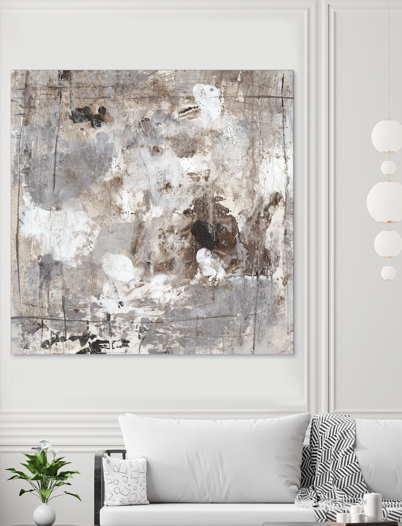 Neutral Jostle I by Tim OToole on GIANT ART - brown abstract