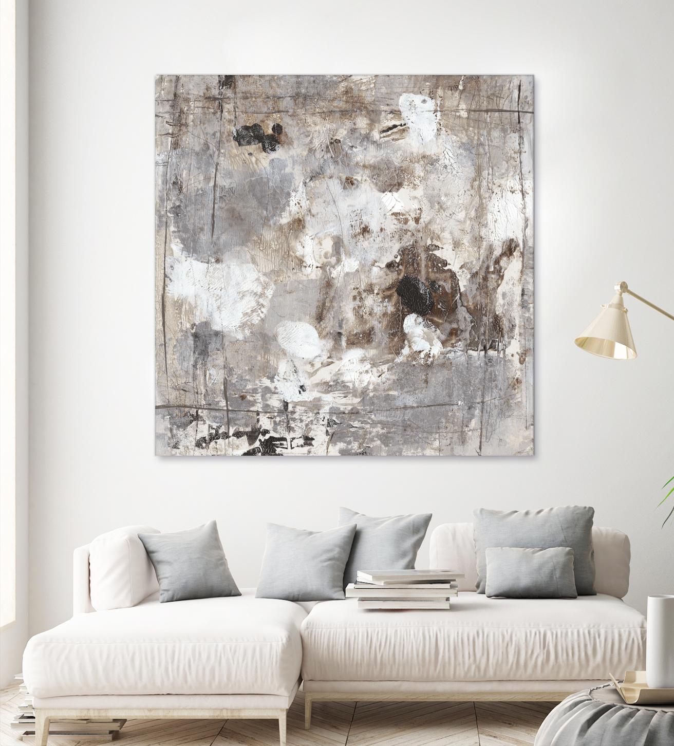 Neutral Jostle I by Tim OToole on GIANT ART - brown abstract