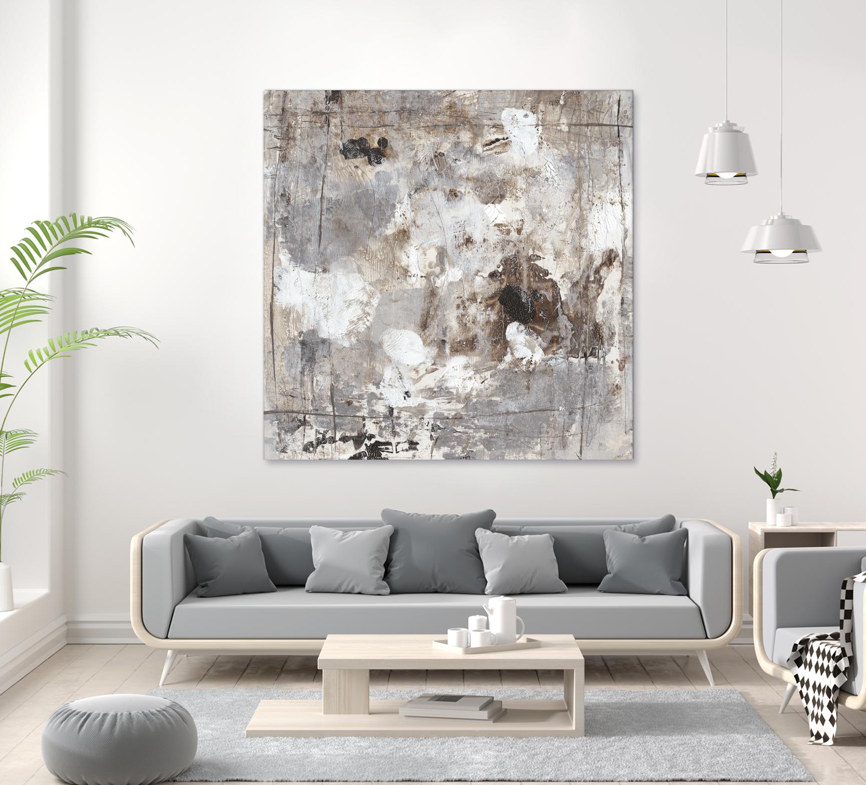 Neutral Jostle I by Tim OToole on GIANT ART - brown abstract