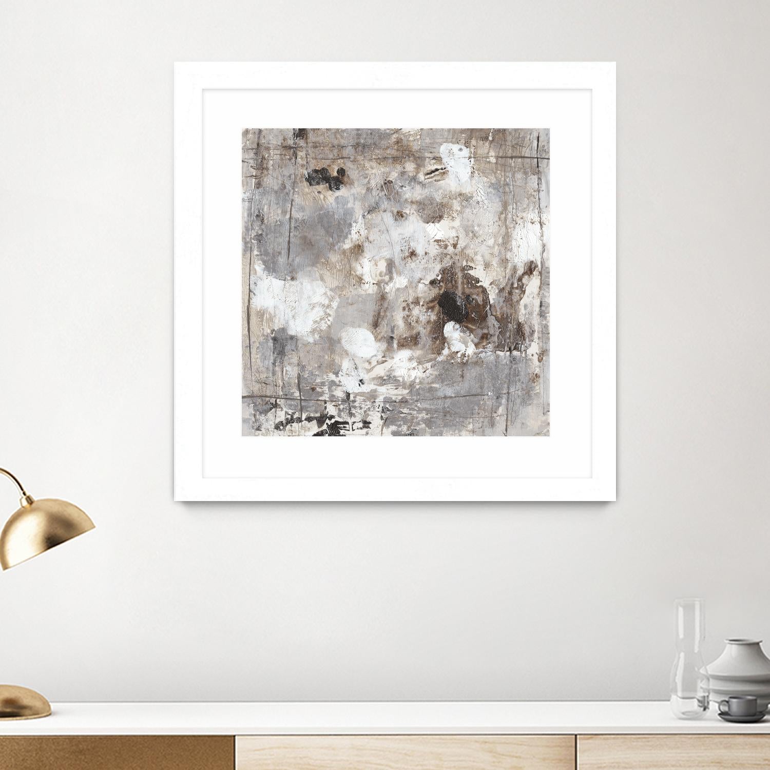 Neutral Jostle I by Tim OToole on GIANT ART - brown abstract