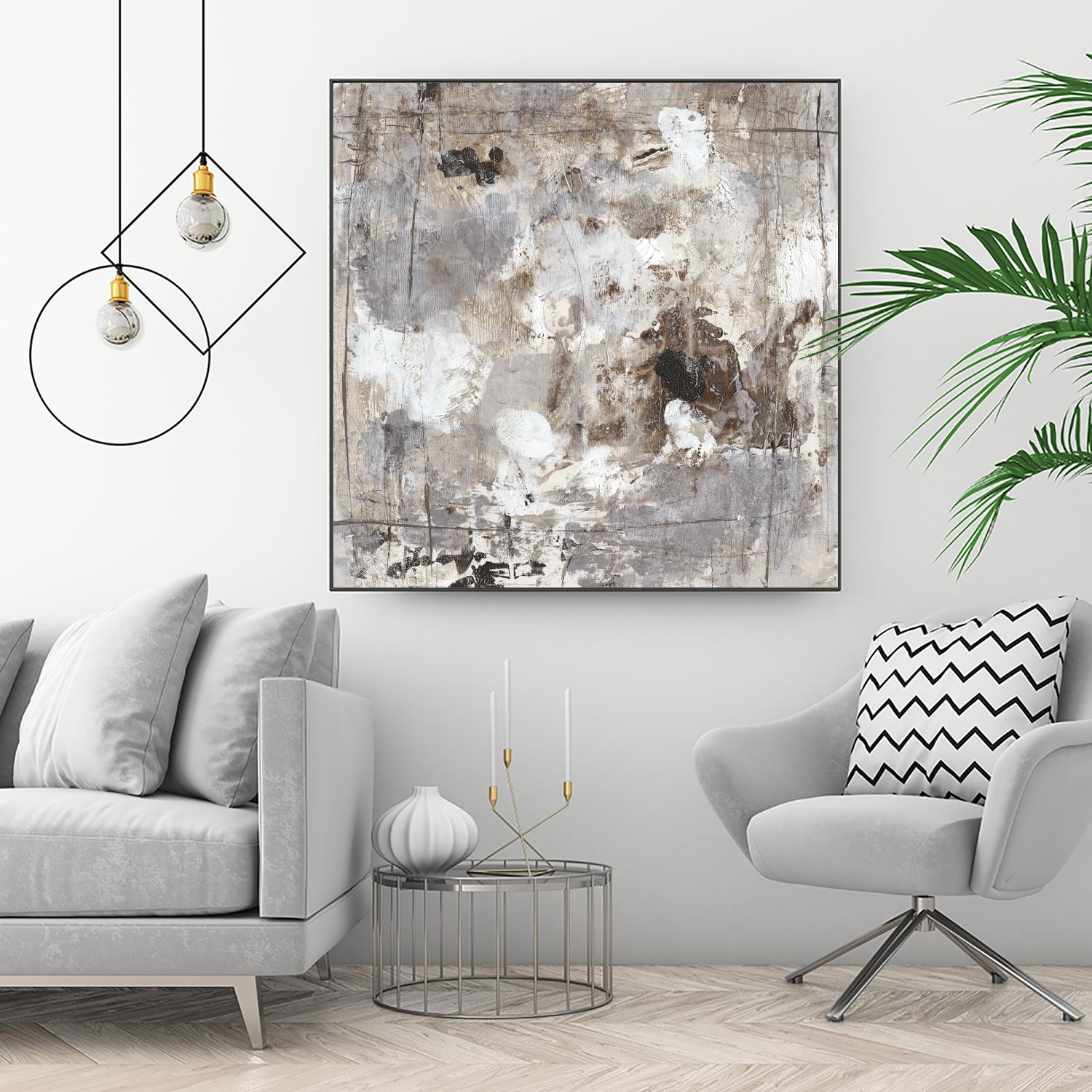 Neutral Jostle I by Tim OToole on GIANT ART - brown abstract