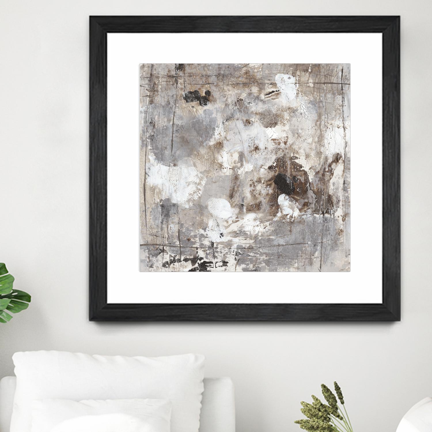 Neutral Jostle I by Tim OToole on GIANT ART - brown abstract