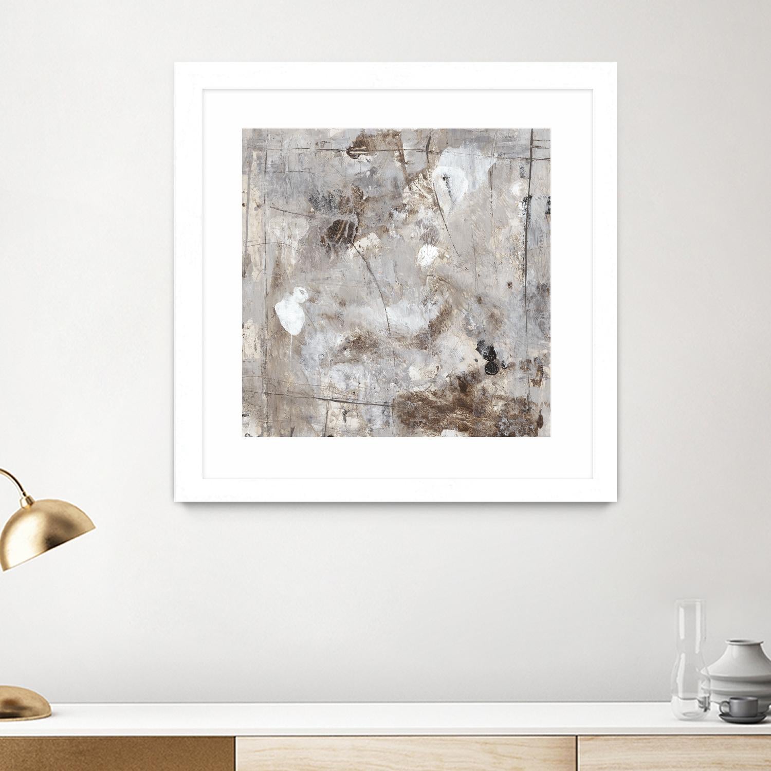Neutral Jostle II by Tim OToole on GIANT ART - brown abstract