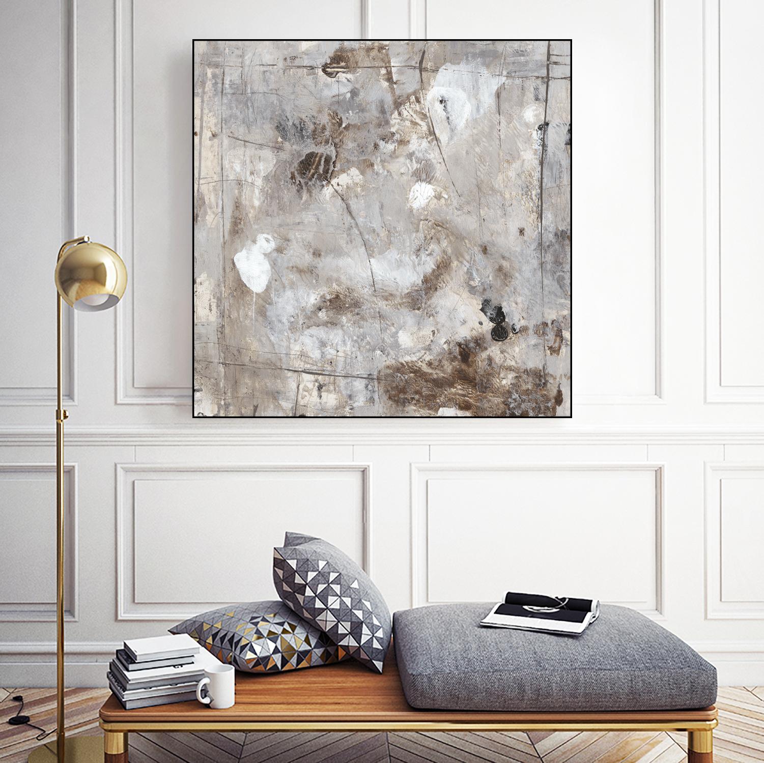 Neutral Jostle II by Tim OToole on GIANT ART - brown abstract