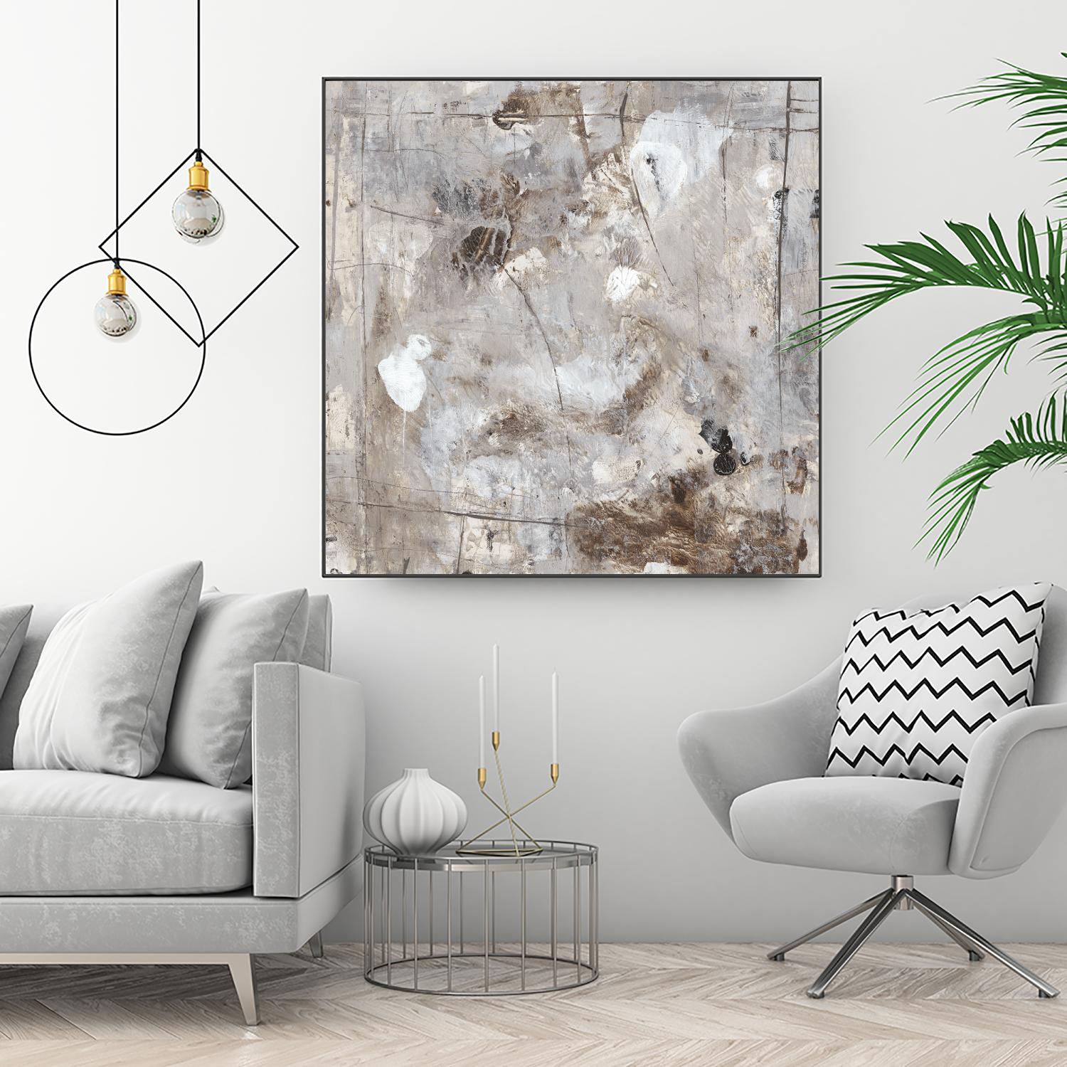 Neutral Jostle II by Tim OToole on GIANT ART - brown abstract