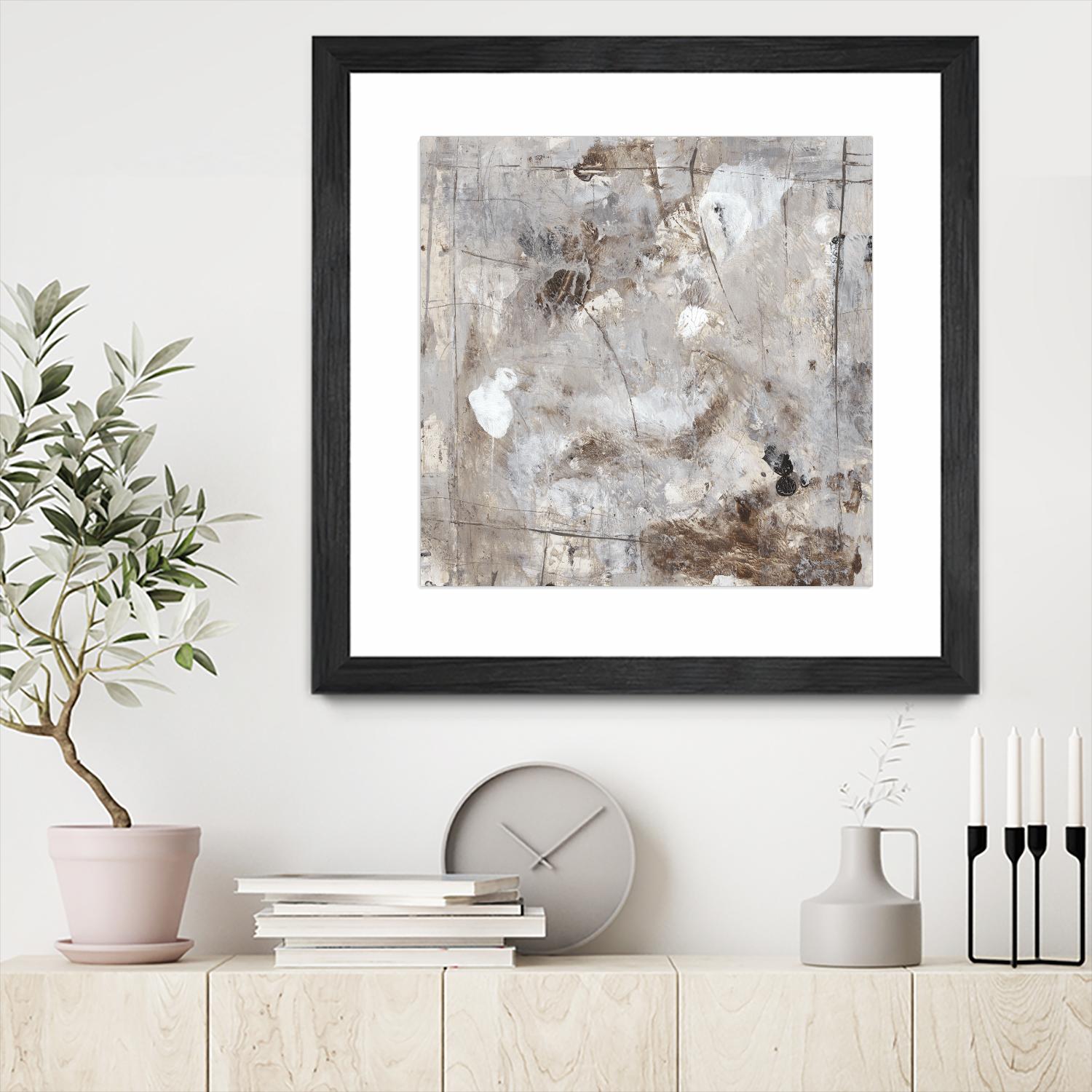 Neutral Jostle II by Tim OToole on GIANT ART - brown abstract