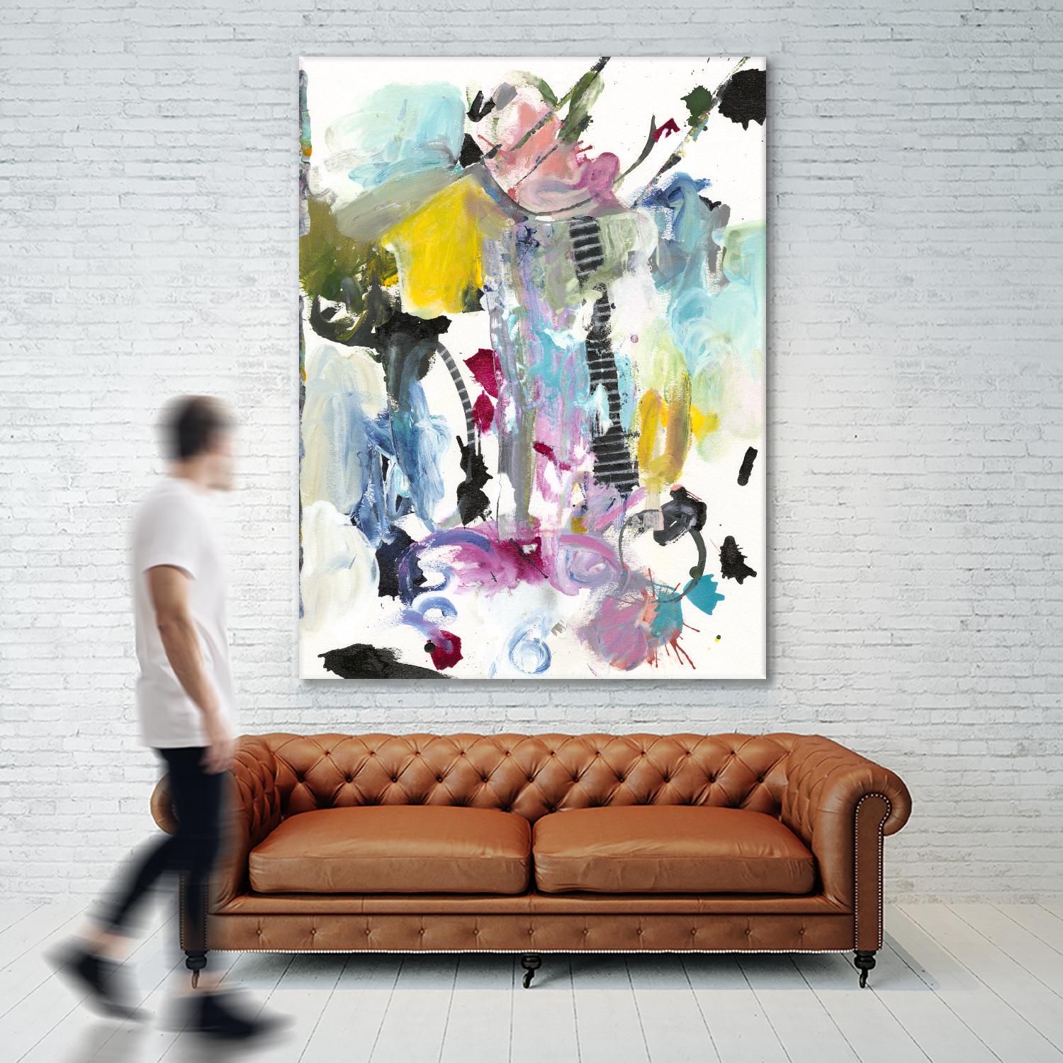 Symphony I by Jodi Fuchs on GIANT ART - pink abstract