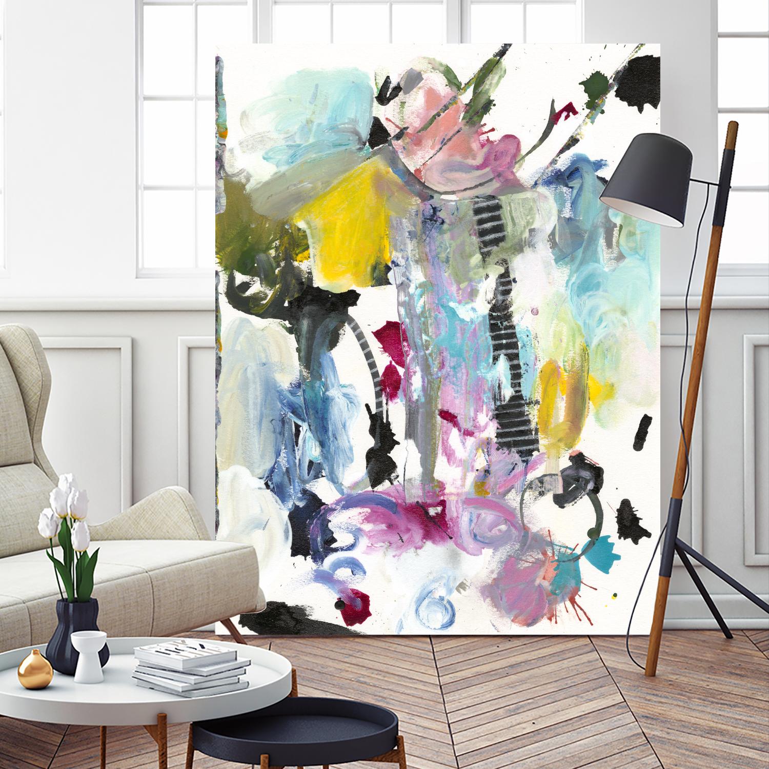 Symphony I by Jodi Fuchs on GIANT ART - pink abstract