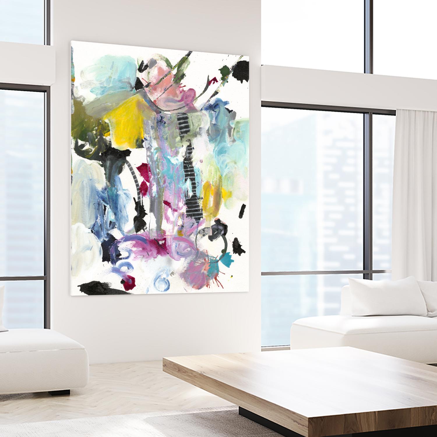 Symphony I by Jodi Fuchs on GIANT ART - pink abstract