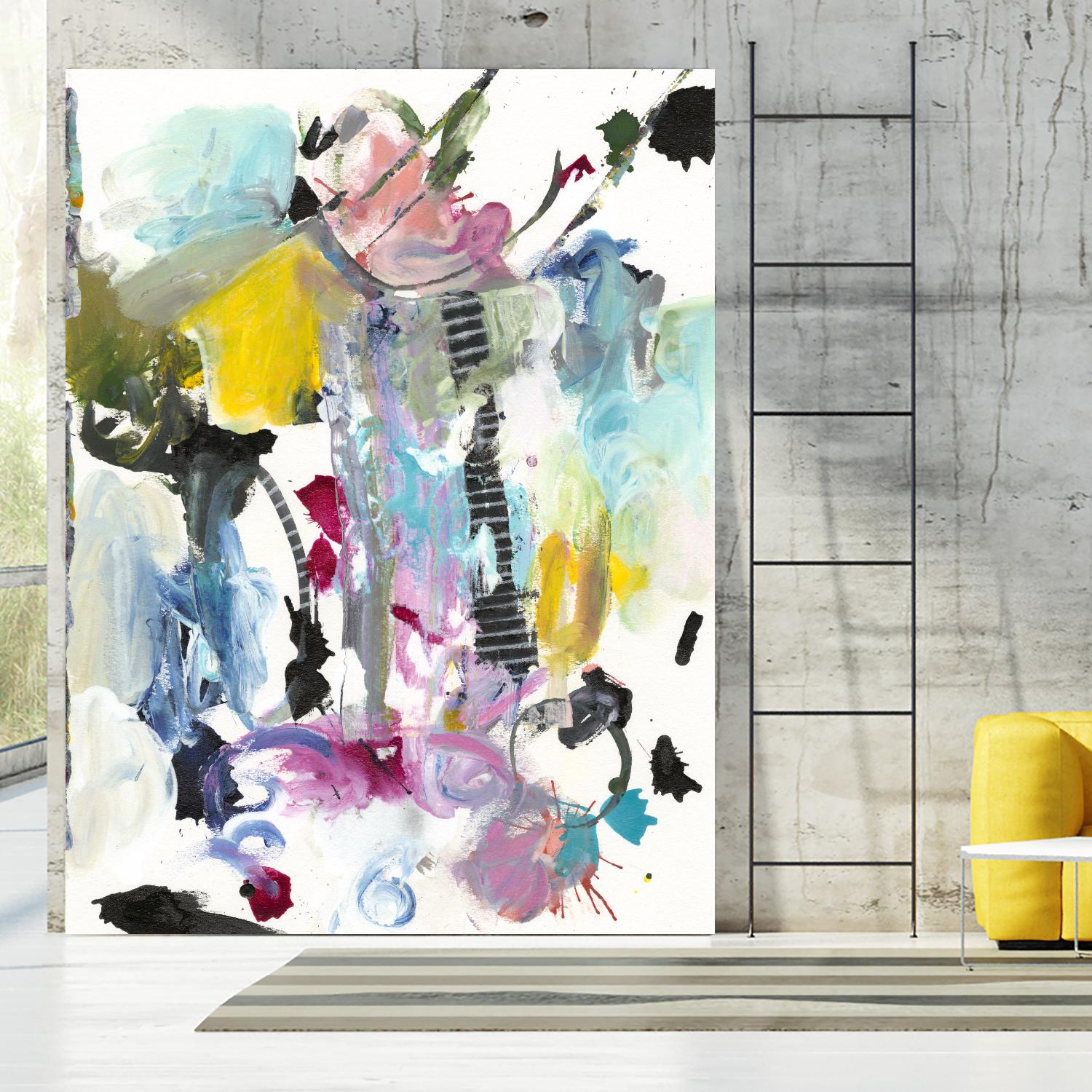 Symphony I by Jodi Fuchs on GIANT ART - pink abstract