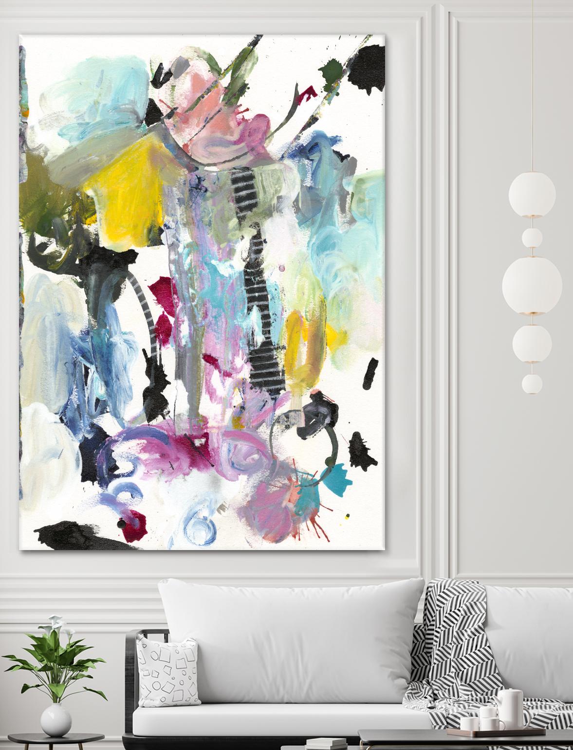 Symphony I by Jodi Fuchs on GIANT ART - pink abstract