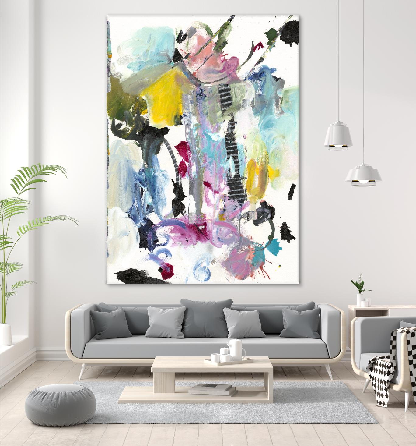 Symphony I by Jodi Fuchs on GIANT ART - pink abstract