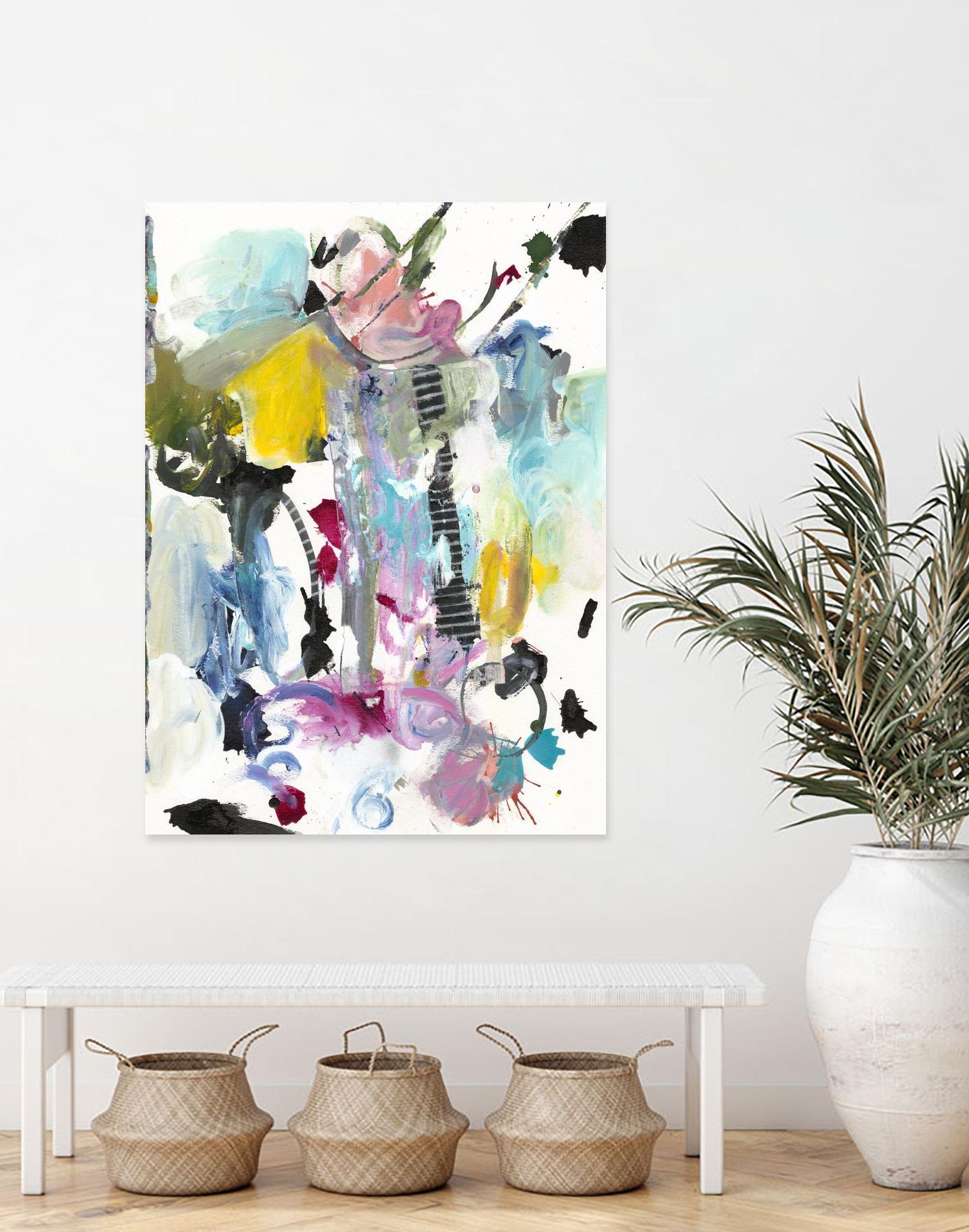Symphony I by Jodi Fuchs on GIANT ART - pink abstract