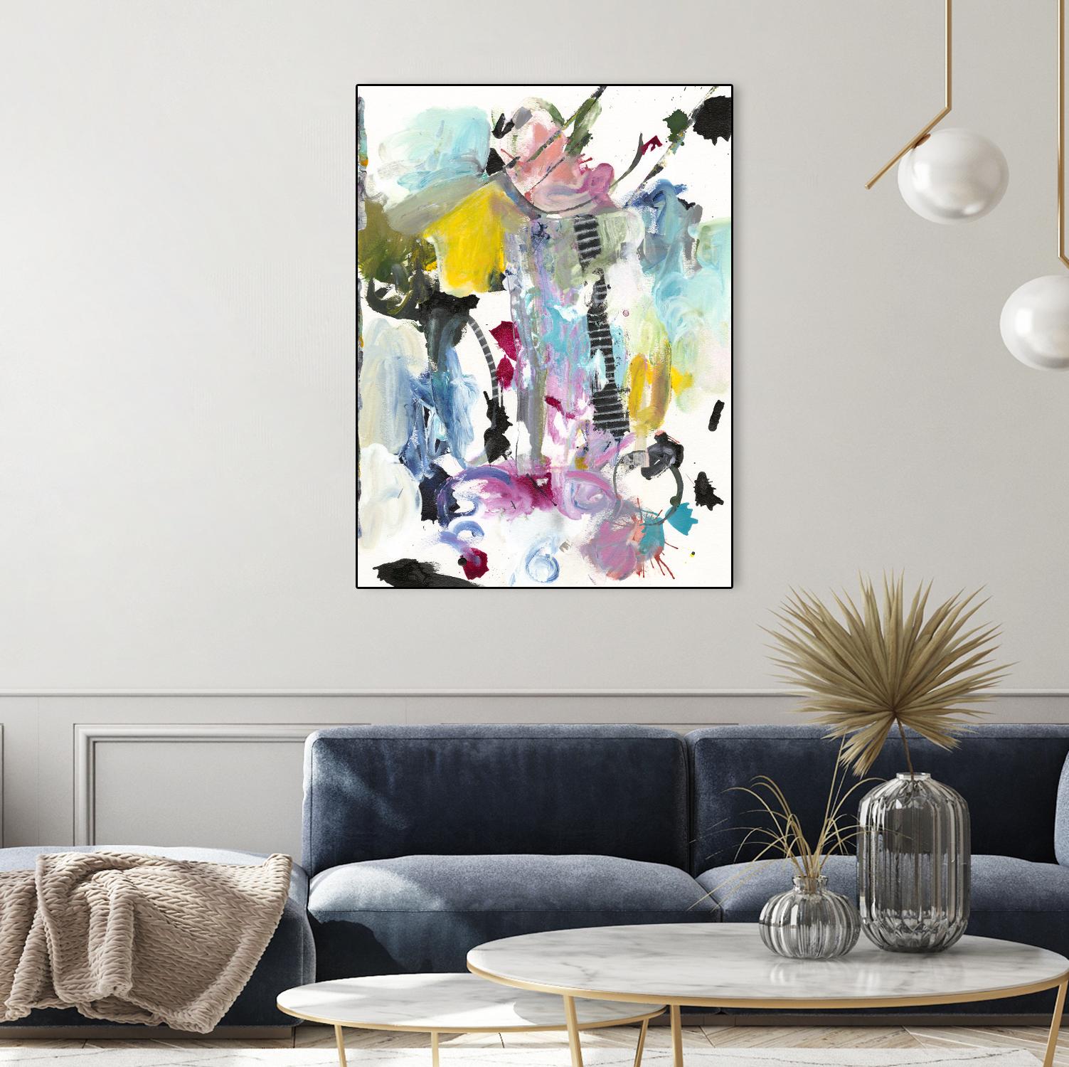 Symphony I by Jodi Fuchs on GIANT ART - pink abstract
