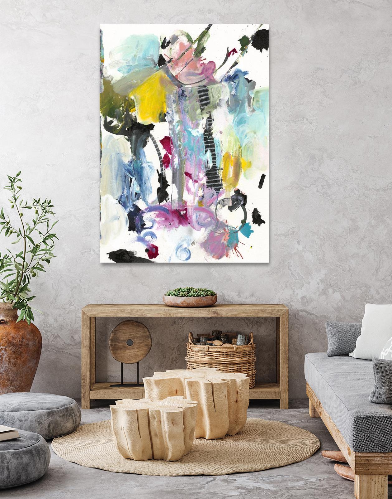 Symphony I by Jodi Fuchs on GIANT ART - pink abstract