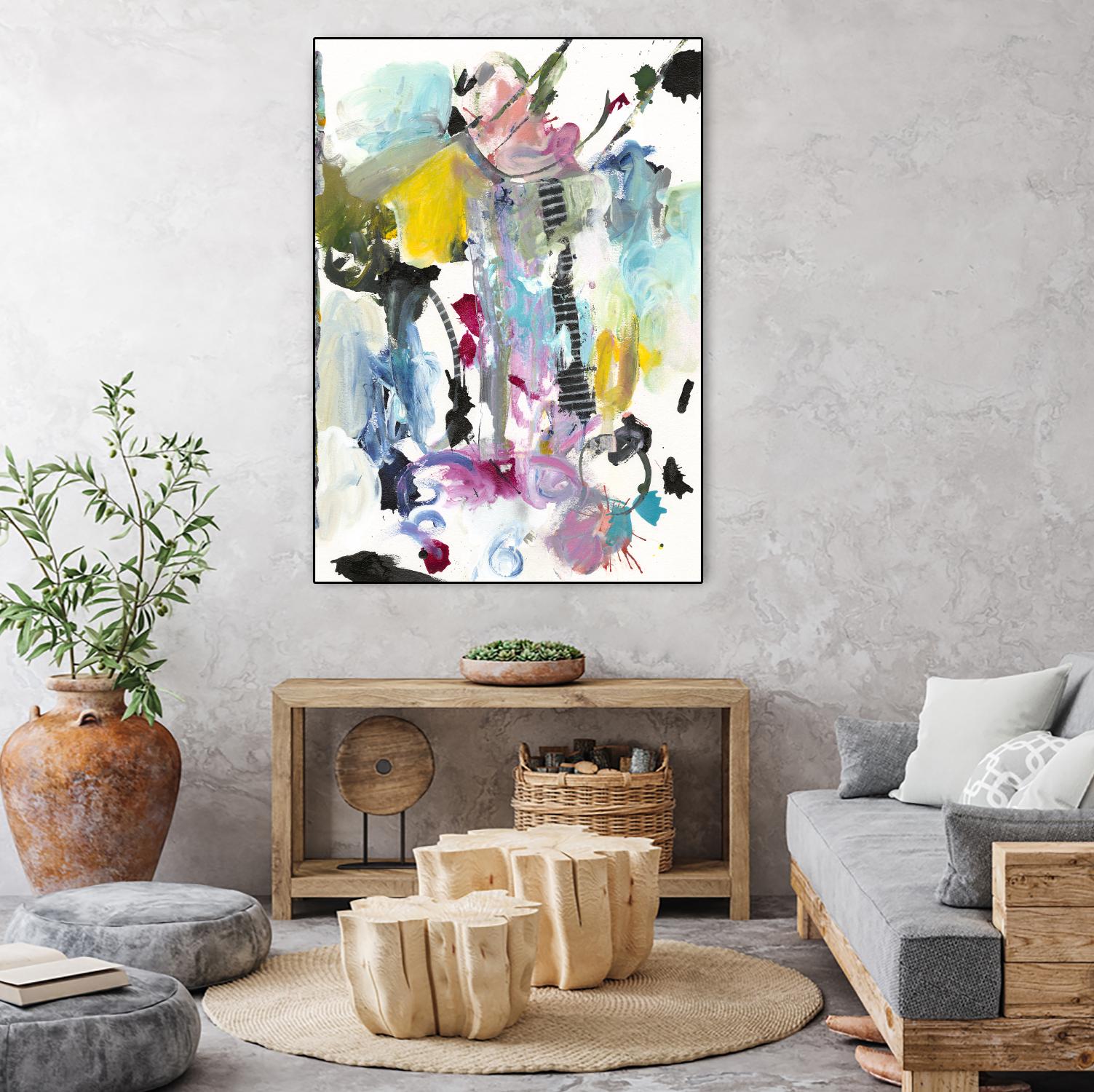 Symphony I by Jodi Fuchs on GIANT ART - pink abstract