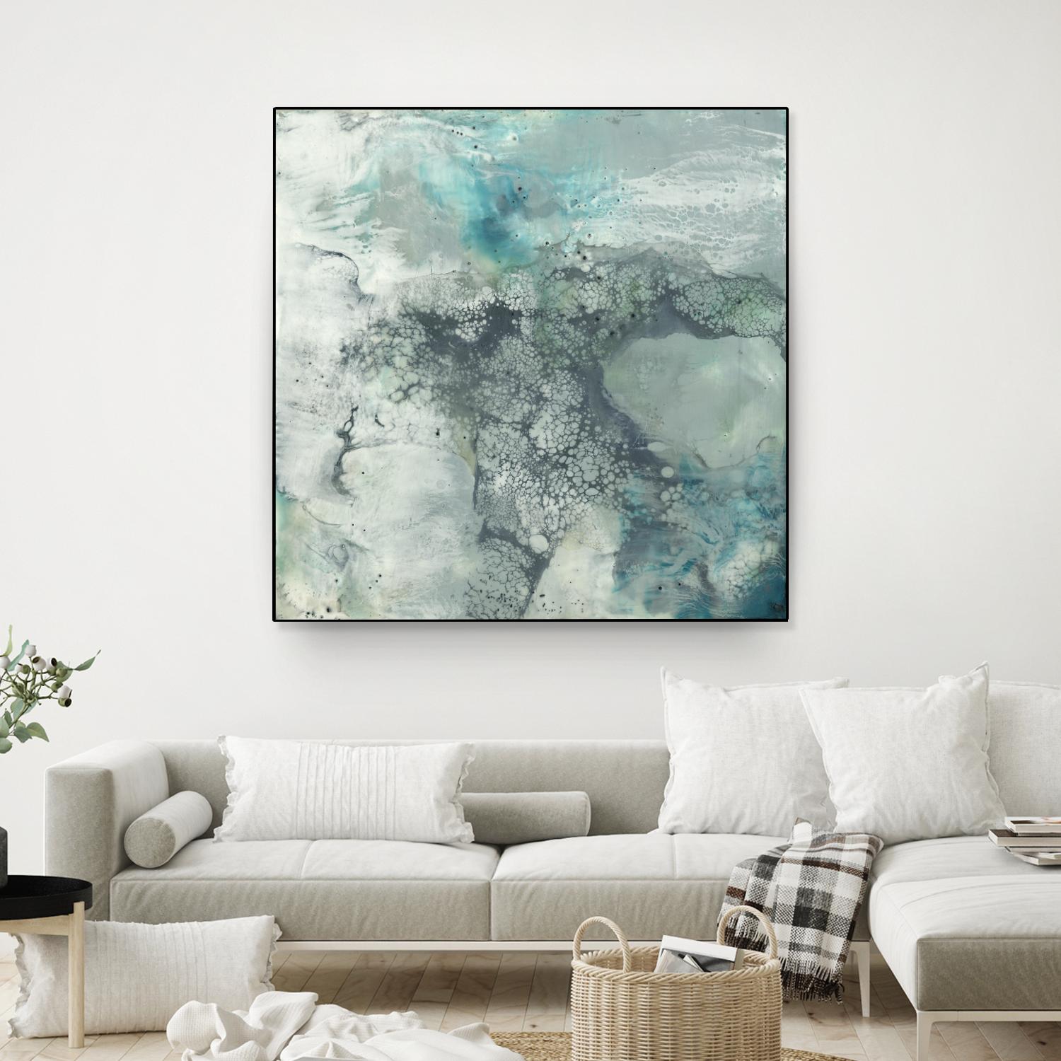 Sea Lace I by Jennifer Goldberger on GIANT ART - blue abstract