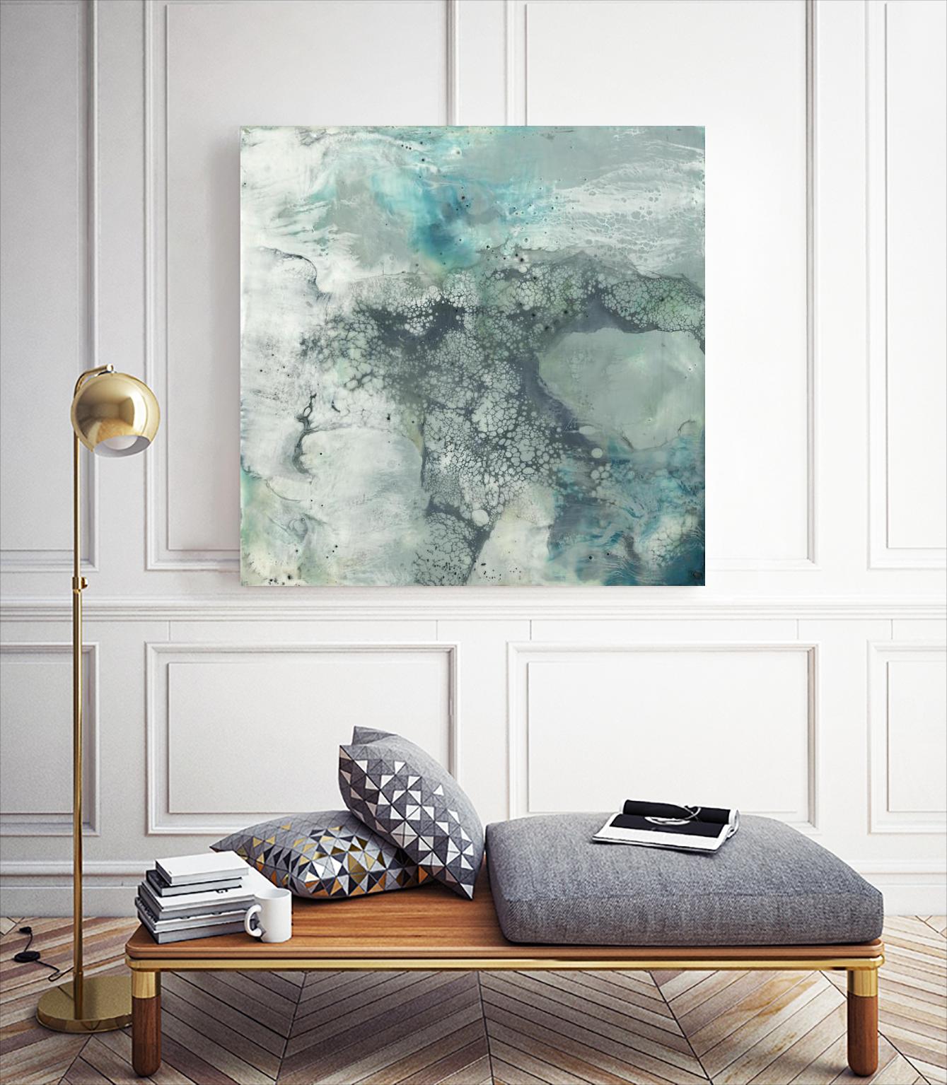 Sea Lace I by Jennifer Goldberger on GIANT ART - blue abstract