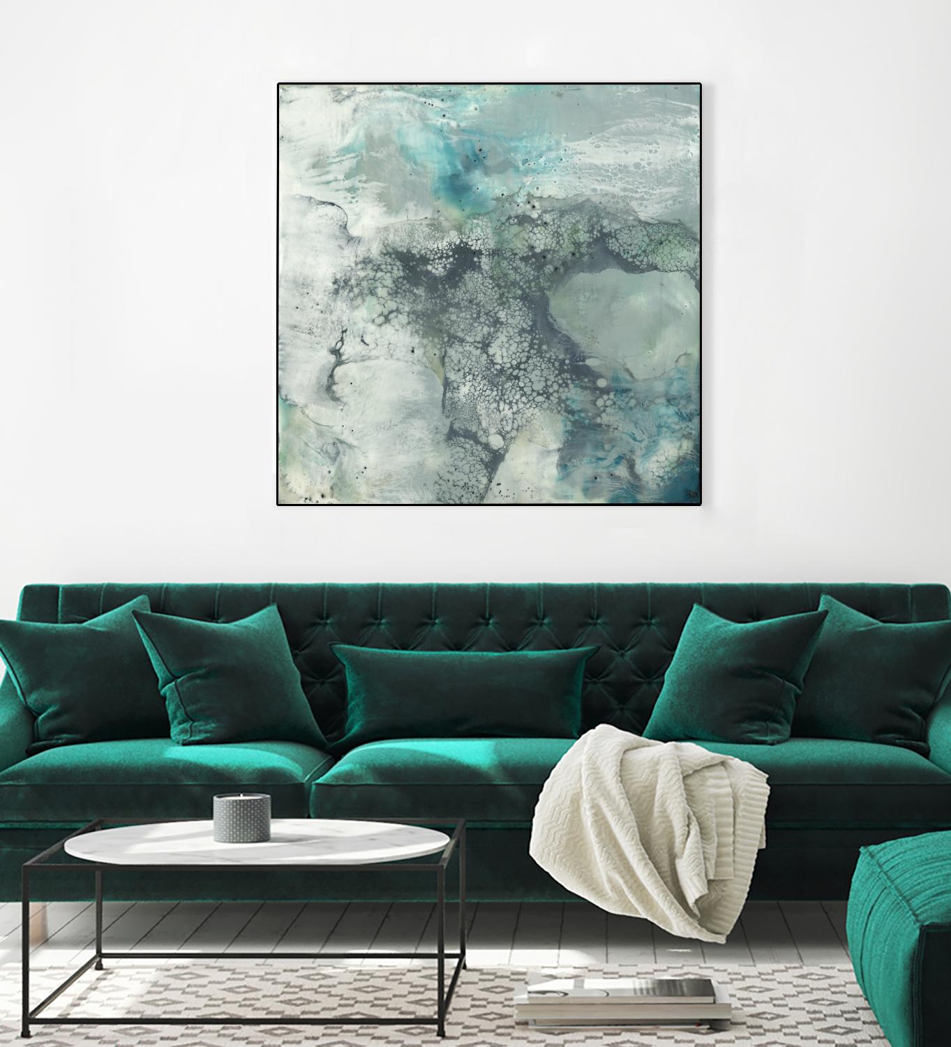 Sea Lace I by Jennifer Goldberger on GIANT ART - blue abstract