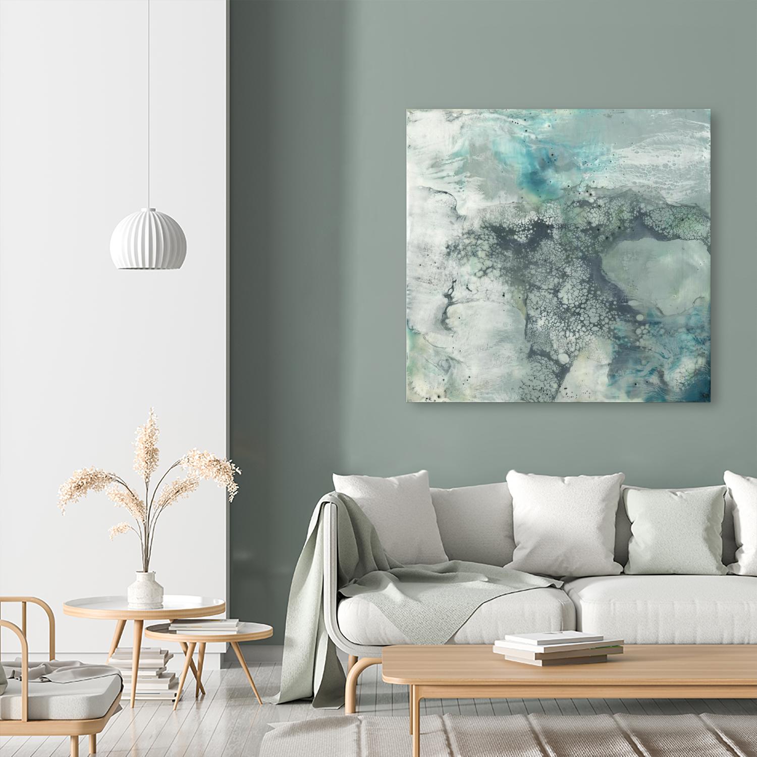 Sea Lace I by Jennifer Goldberger on GIANT ART - blue abstract