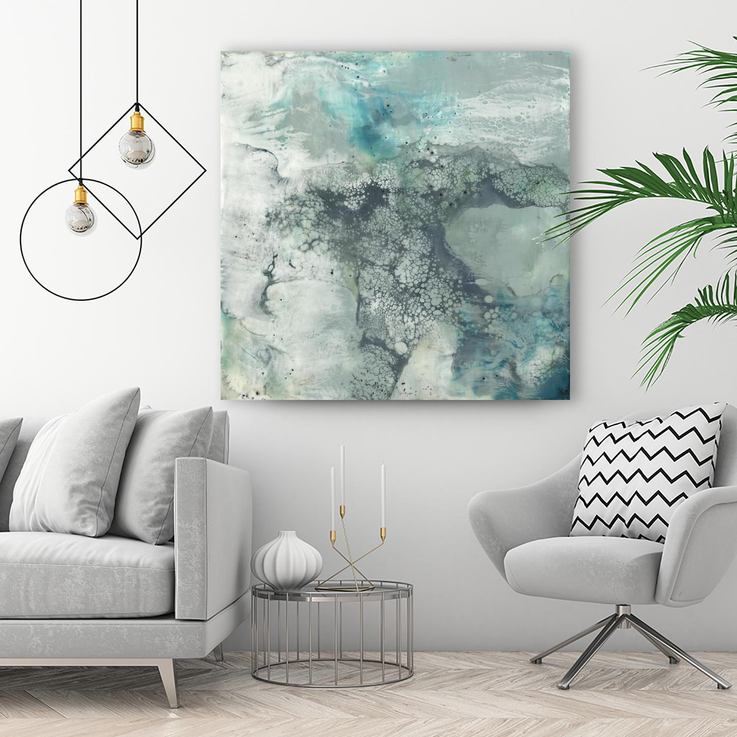 Sea Lace I by Jennifer Goldberger on GIANT ART - blue abstract