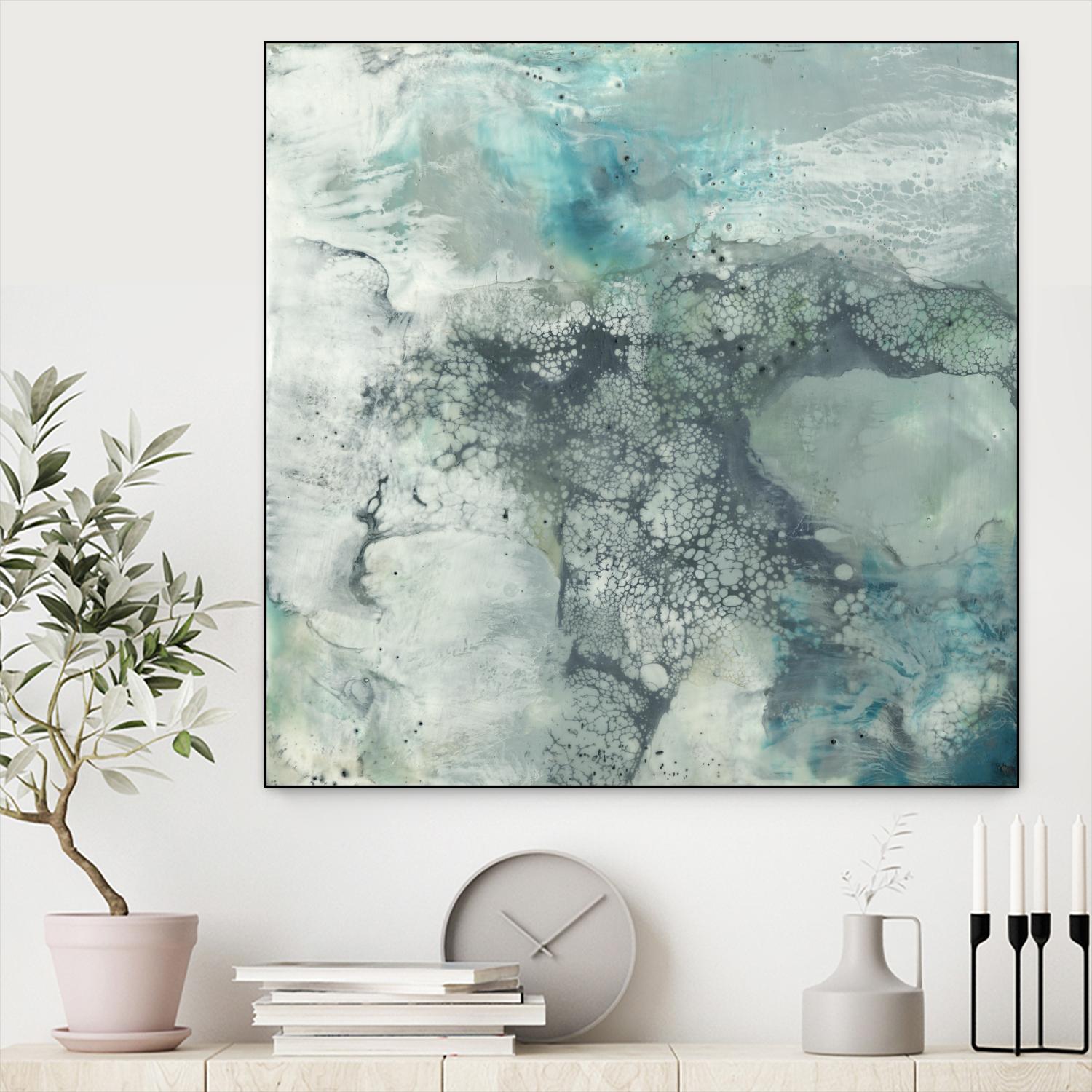 Sea Lace I by Jennifer Goldberger on GIANT ART - blue abstract