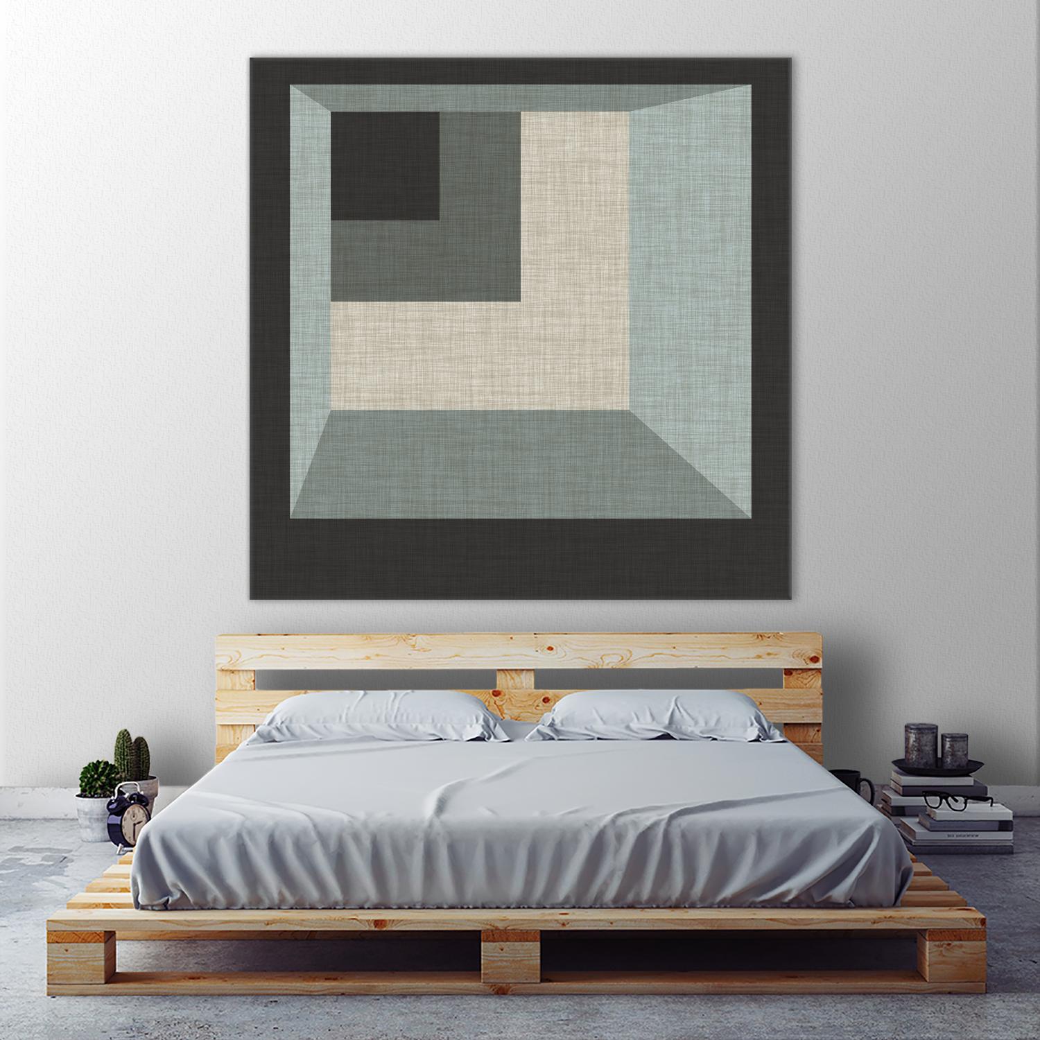 Geometric Perspective I by June Erica Vess on GIANT ART - green abstract