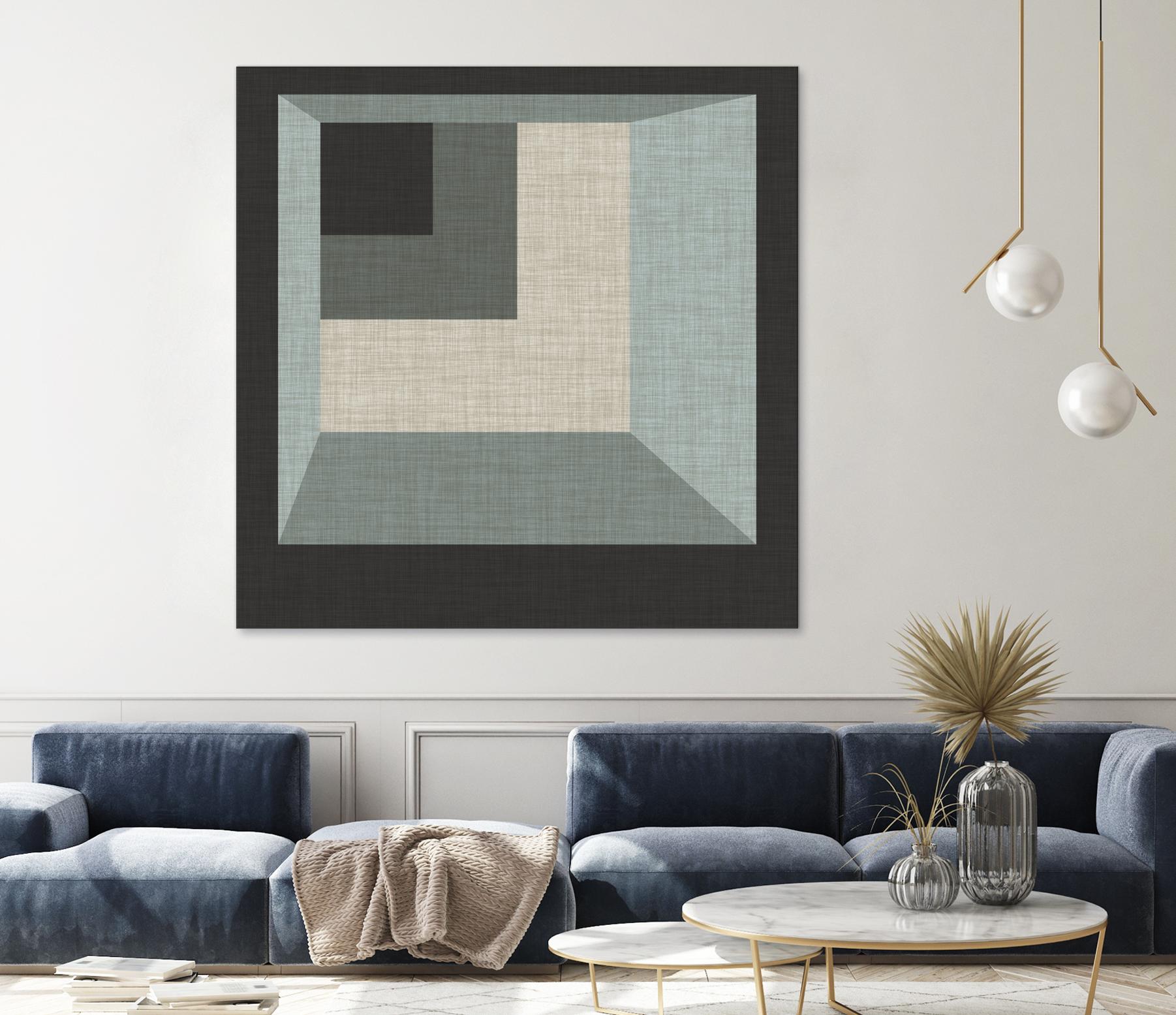 Geometric Perspective I by June Erica Vess on GIANT ART - green abstract