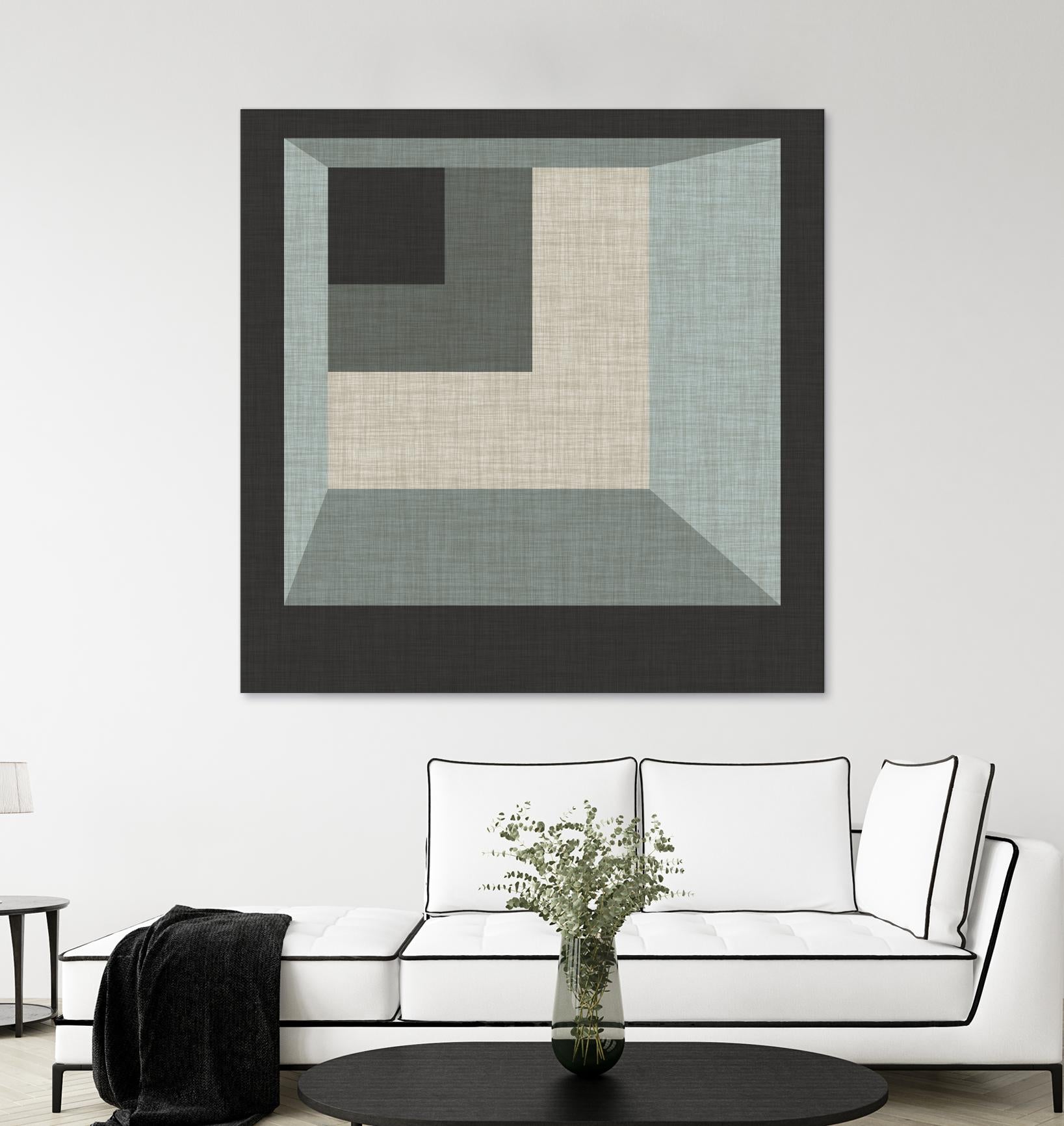 Geometric Perspective I by June Erica Vess on GIANT ART - green abstract