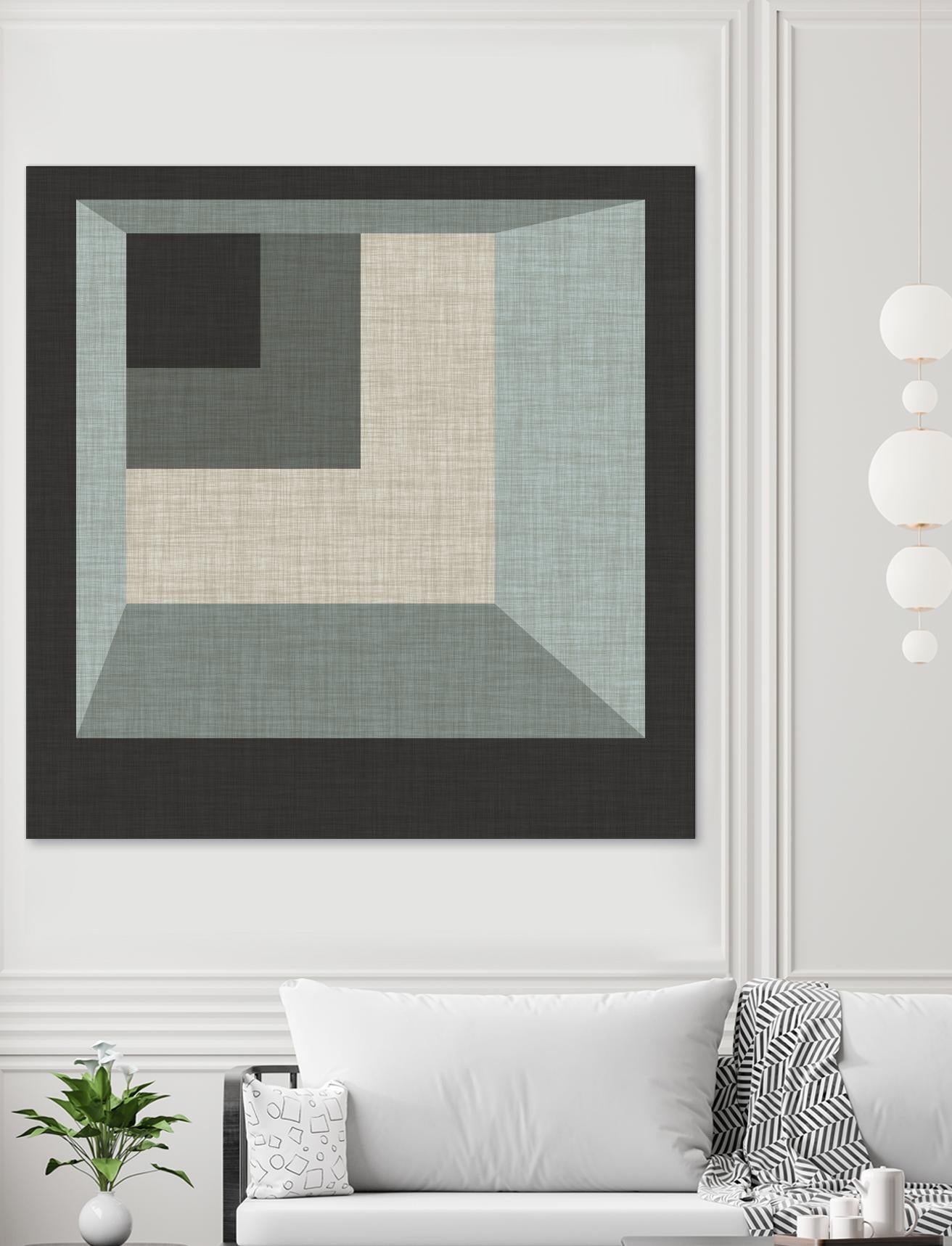 Geometric Perspective I by June Erica Vess on GIANT ART - green abstract