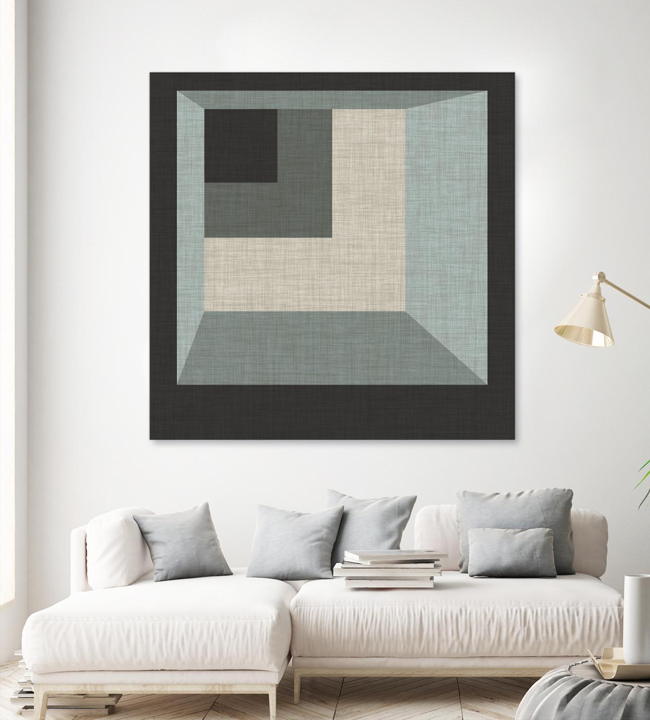 Geometric Perspective I by June Erica Vess on GIANT ART - green abstract