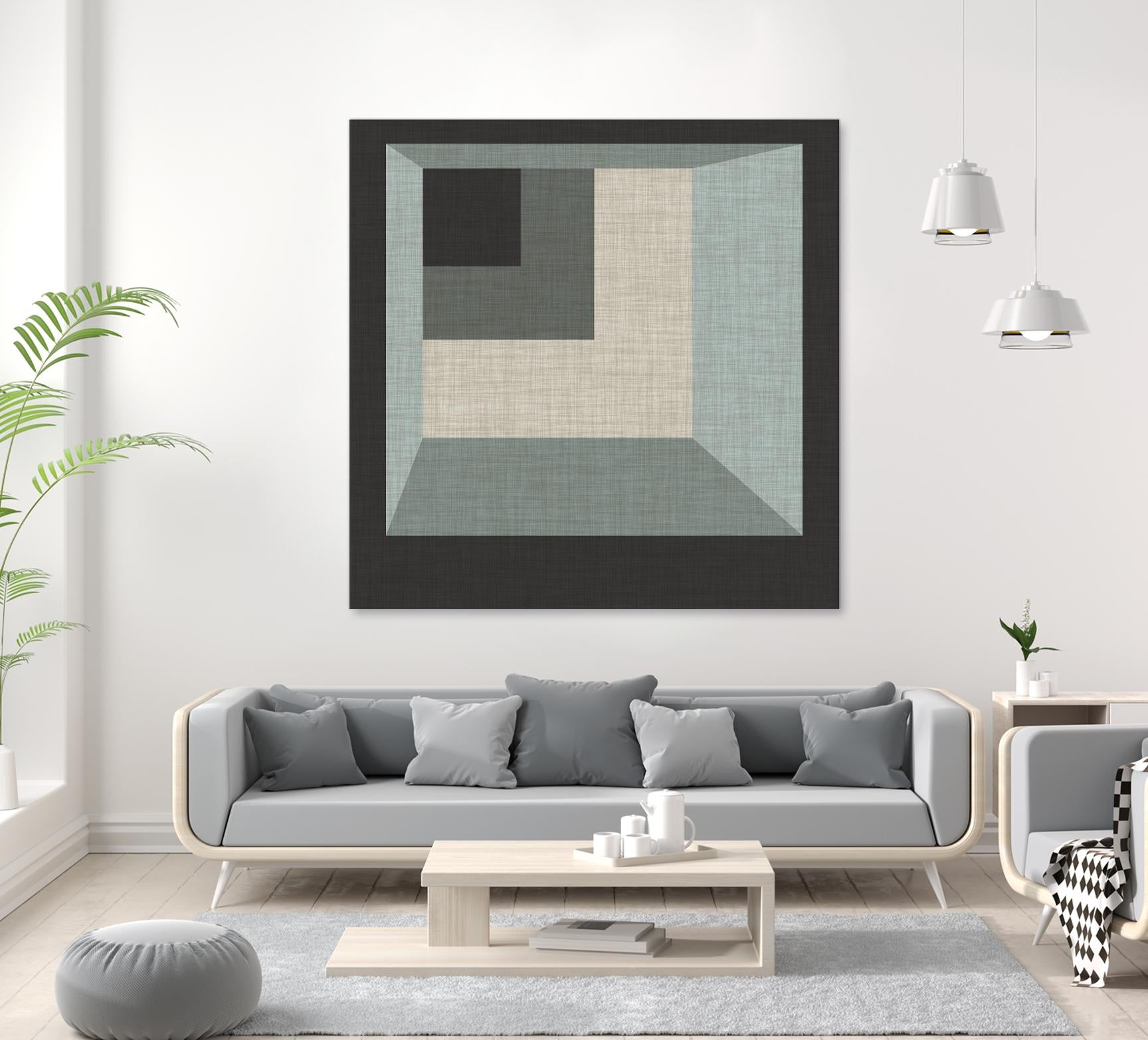 Geometric Perspective I by June Erica Vess on GIANT ART - green abstract