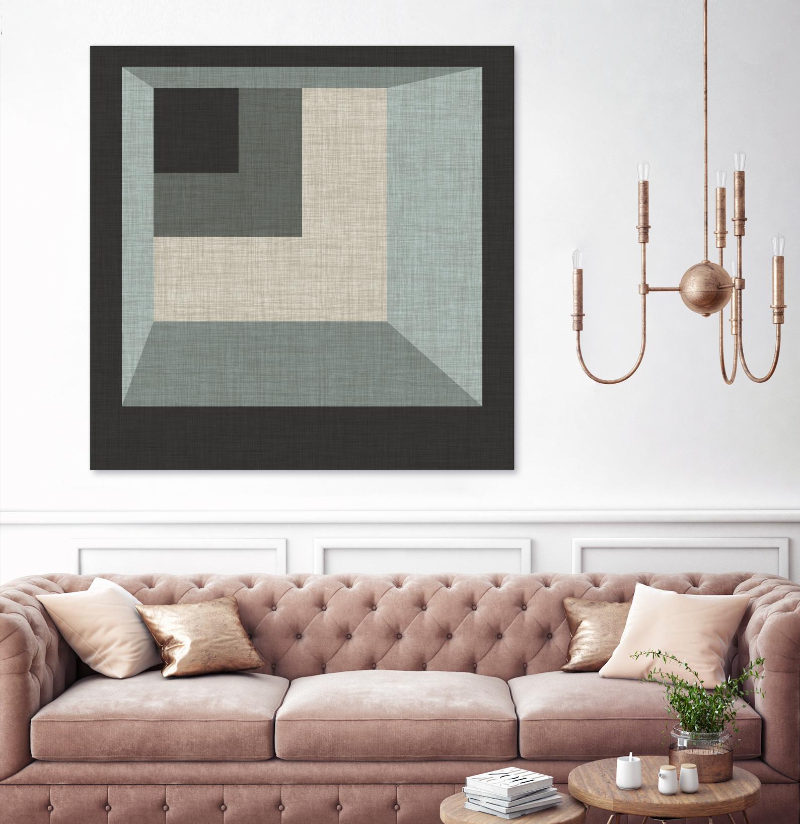 Geometric Perspective I by June Erica Vess on GIANT ART - green abstract