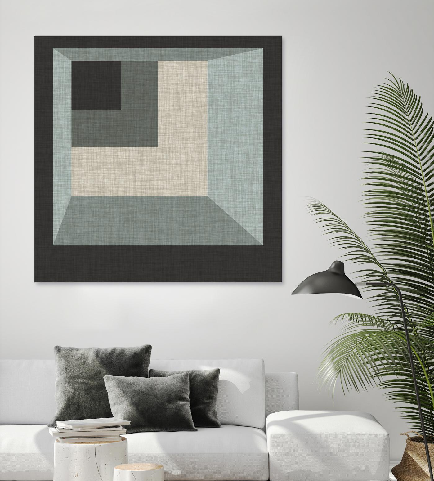 Geometric Perspective I by June Erica Vess on GIANT ART - green abstract